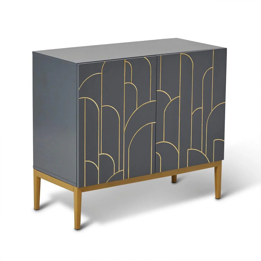 Outlet - Gatsby 2 Door Sideboard Smoke Grey - Image 4