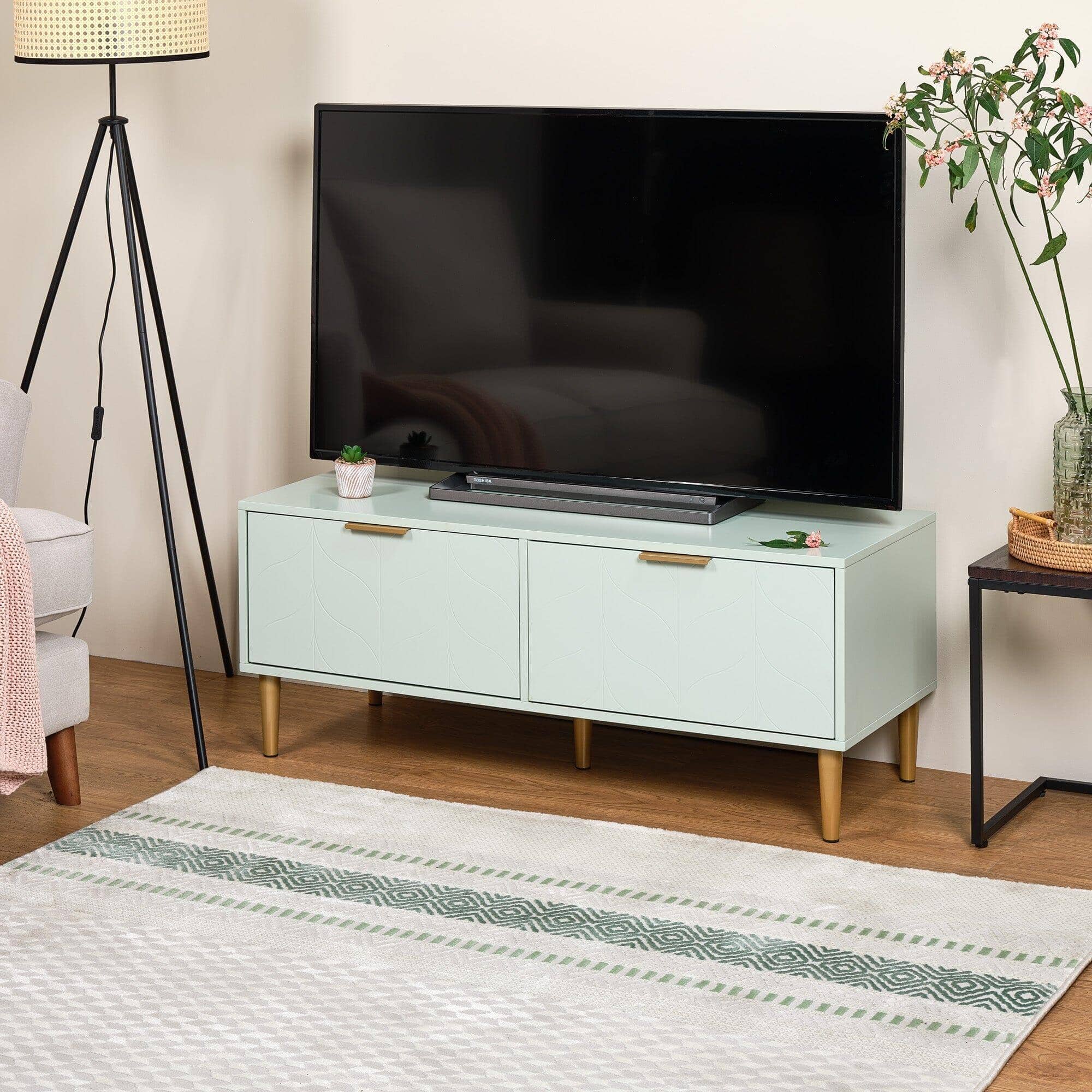 Outlet - Gloria TV Unit - Pale Sage Green - Image 2