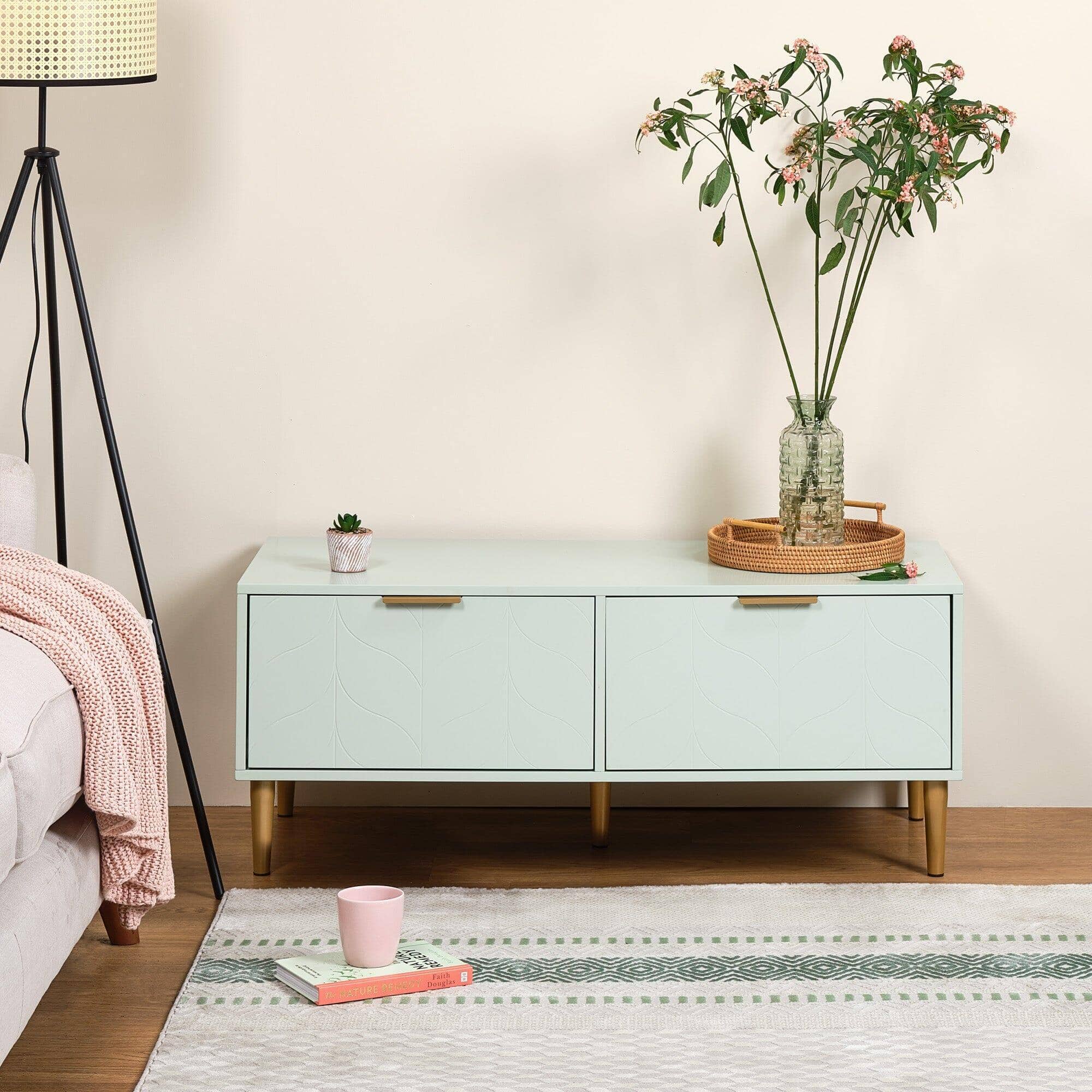 Outlet - Gloria TV Unit - Pale Sage Green - Image 5