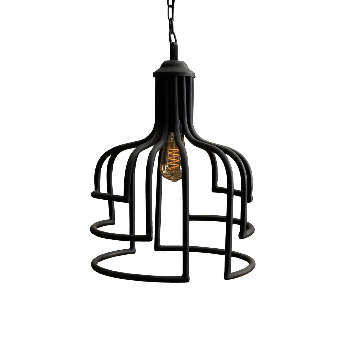 Outlet - Hatherden 44.5cm Metal Pendant Light, Black - Image 8