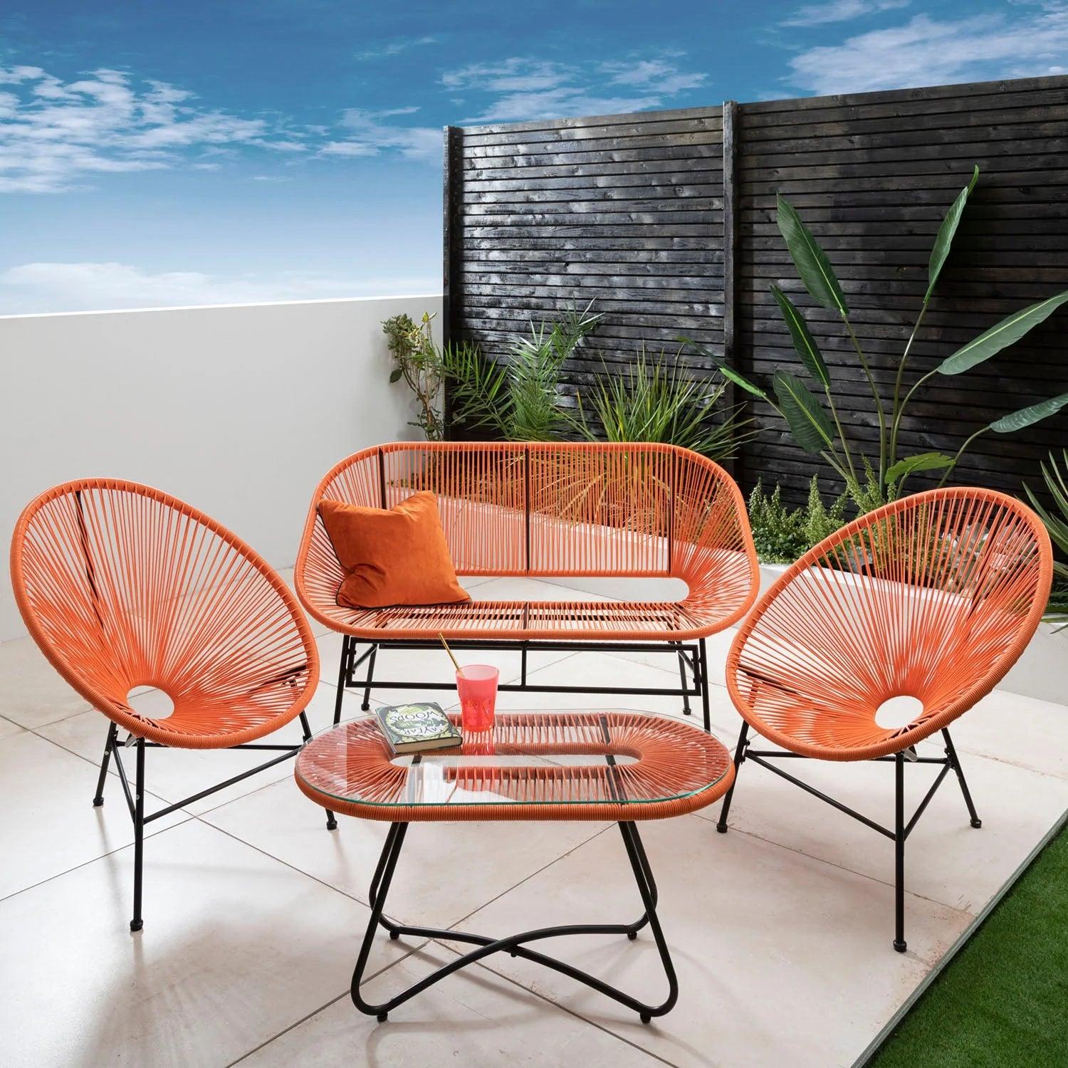 Outlet - Hebe Garden Sofa Set - Orange - Image 2