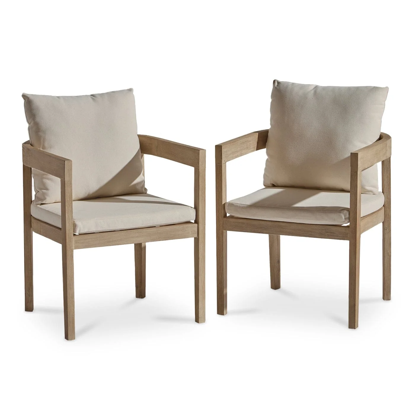 Shiro 6 Seater Wooden Garden Dining Set with 4 Imani Chairs & Charlotte Bench - Whitewash - Image 15