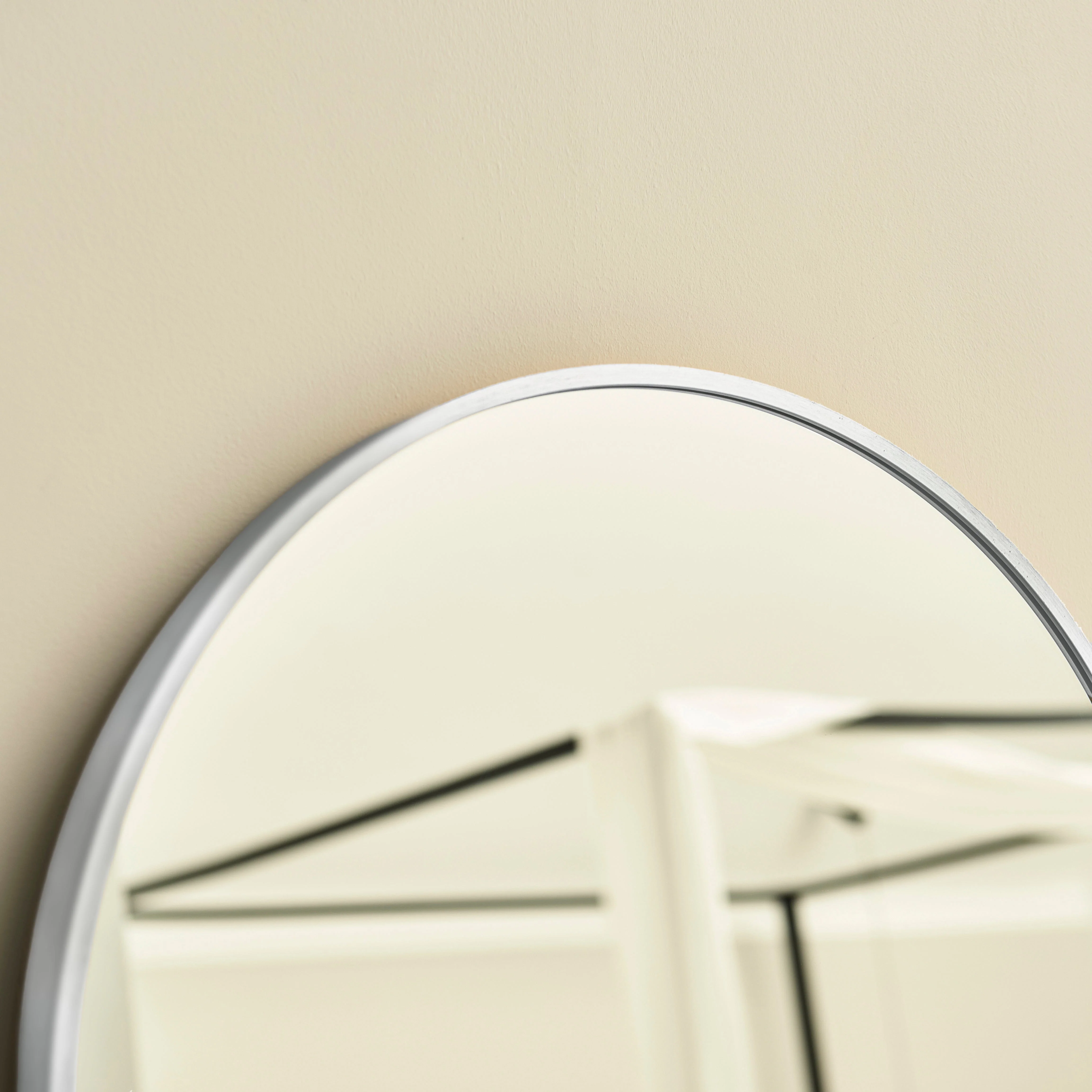 Ingham 140X40cm Metal Arch Mirror - Silver - Image 3