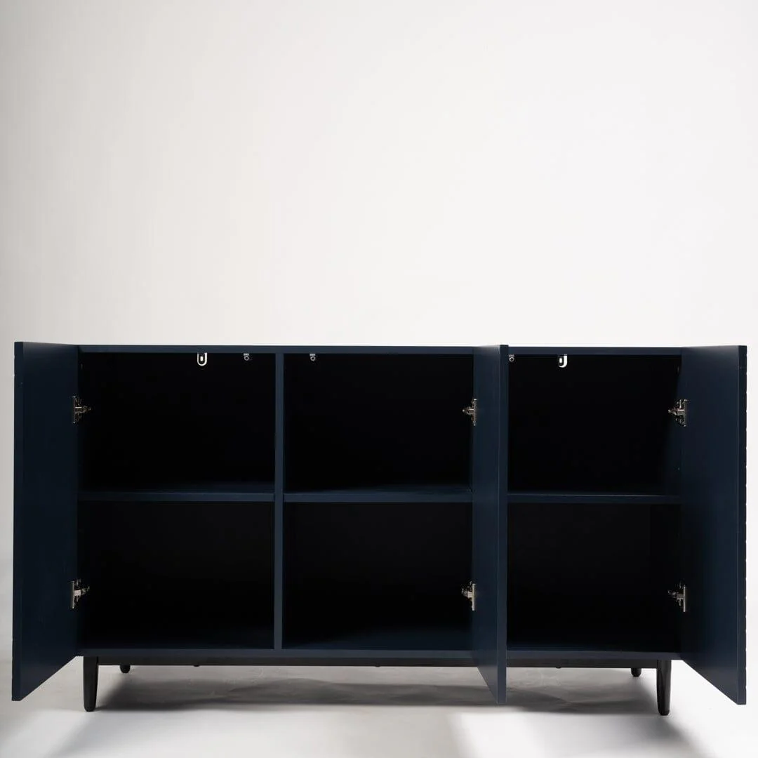 Jack 3 Door Large Sideboard - Geometric Blue - Image 3
