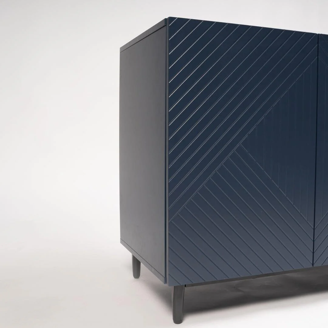 Jack 3 Door Large Sideboard - Geometric Blue - Image 6