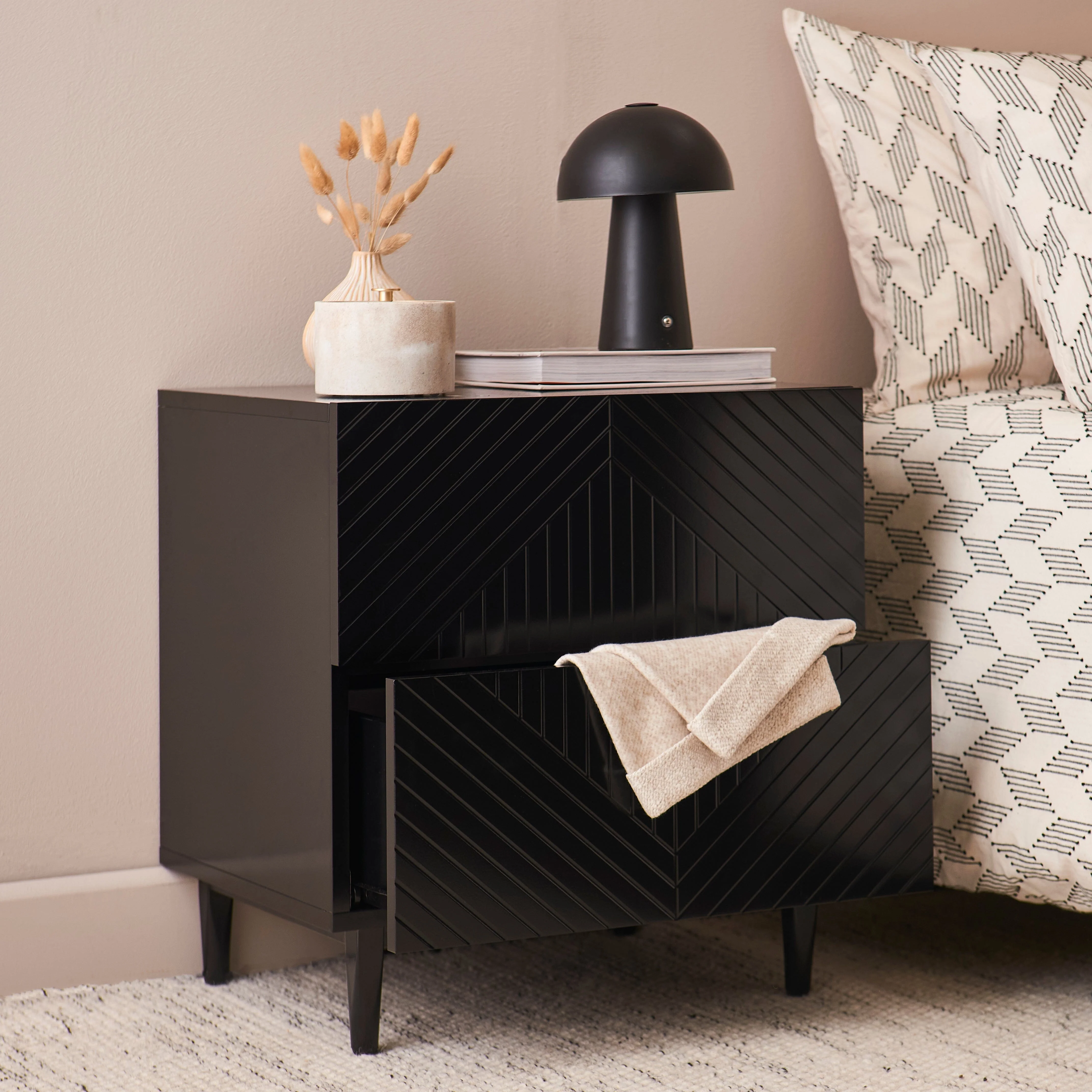 Jack Bedside Table - Black - Image 2