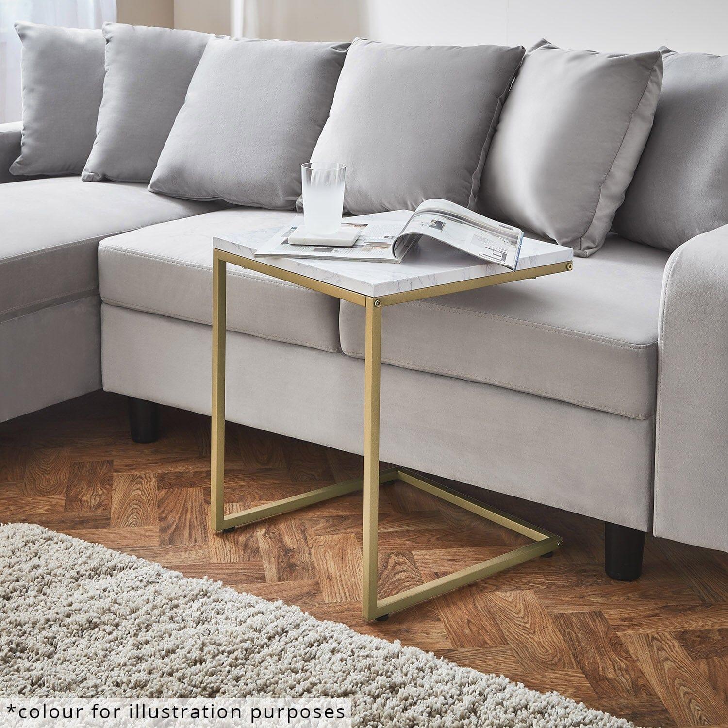 Outlet - Jay Nest of Tables - Marble Effect & Chrome - Image 3