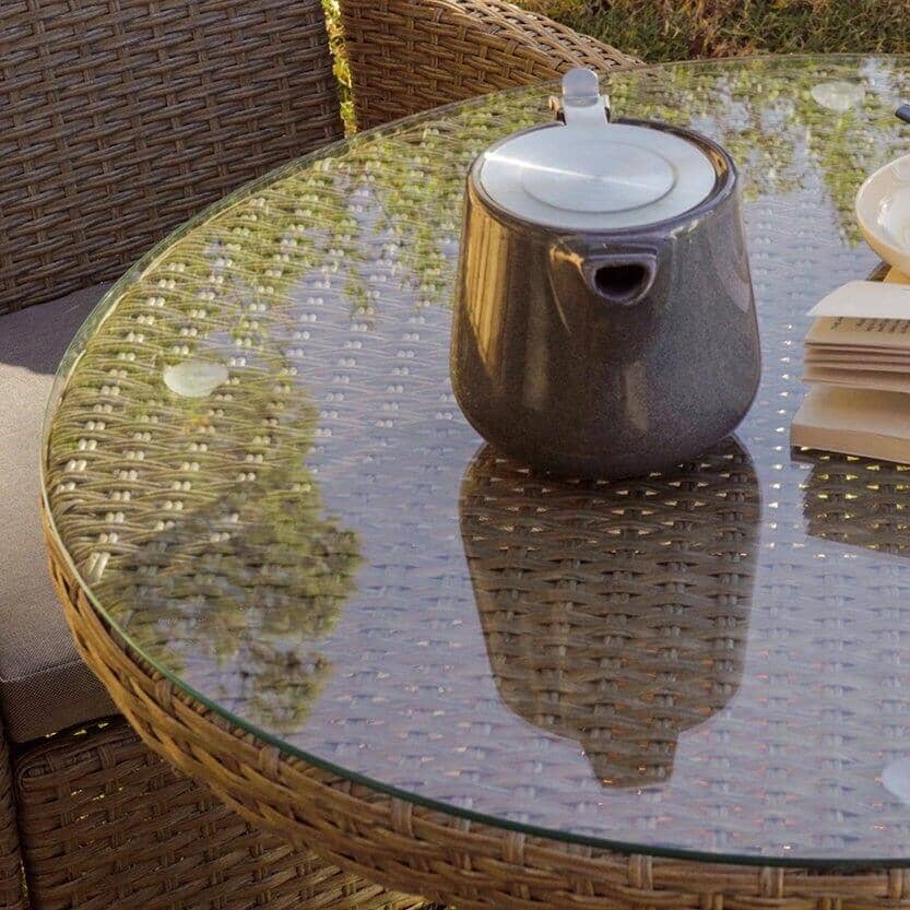 Outlet - Kemble Bistro Outdoor Dining Table - Natural Brown - Image 3