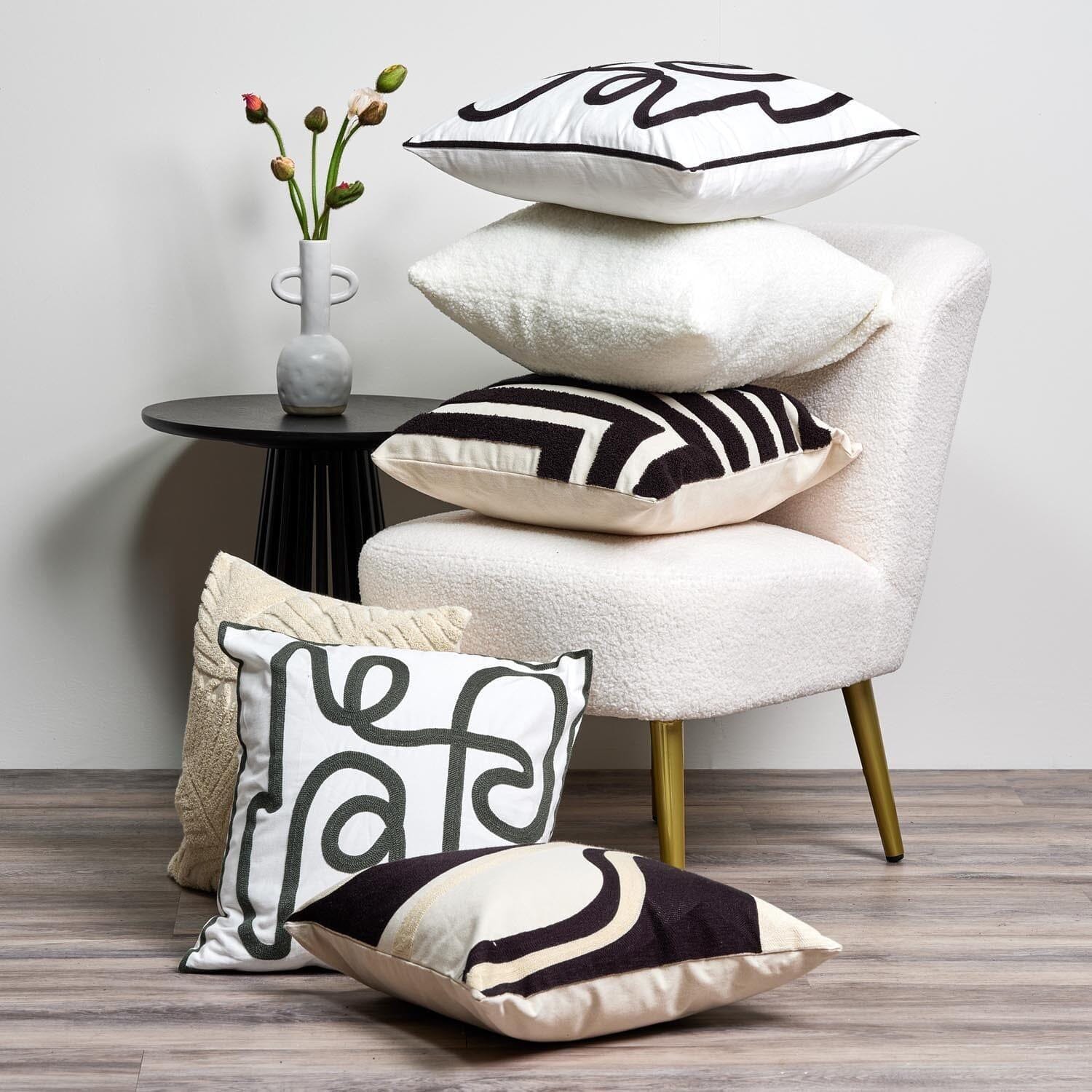 Outlet - Kintbury 45x45cm Swirl Cushion Cover - Natural - Image 3