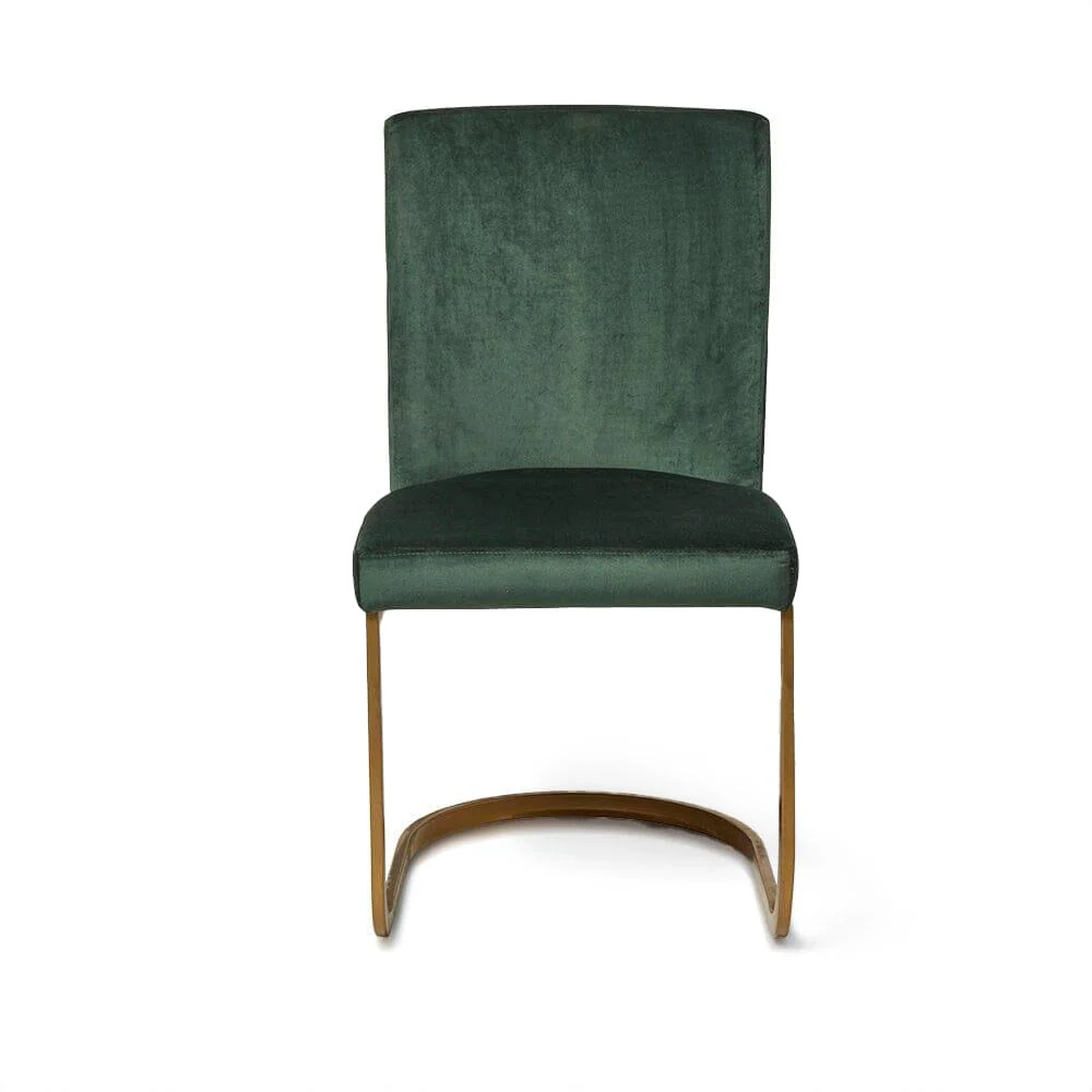 Outlet - Lola Dining Chairs - Set Of 2 - Green & Gold - Image 4