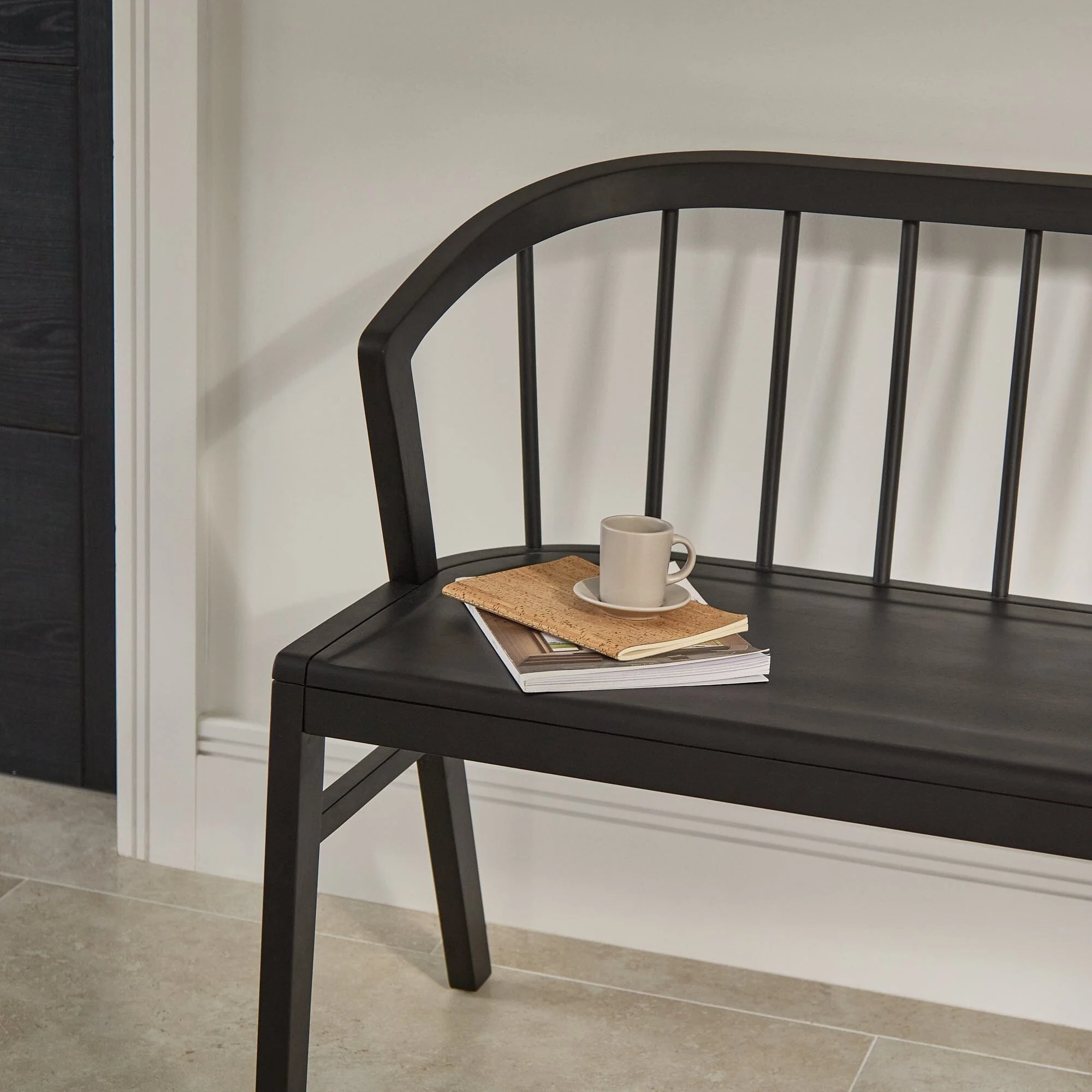 Mabel 3 Seater Bench - Black Oak - Image 4
