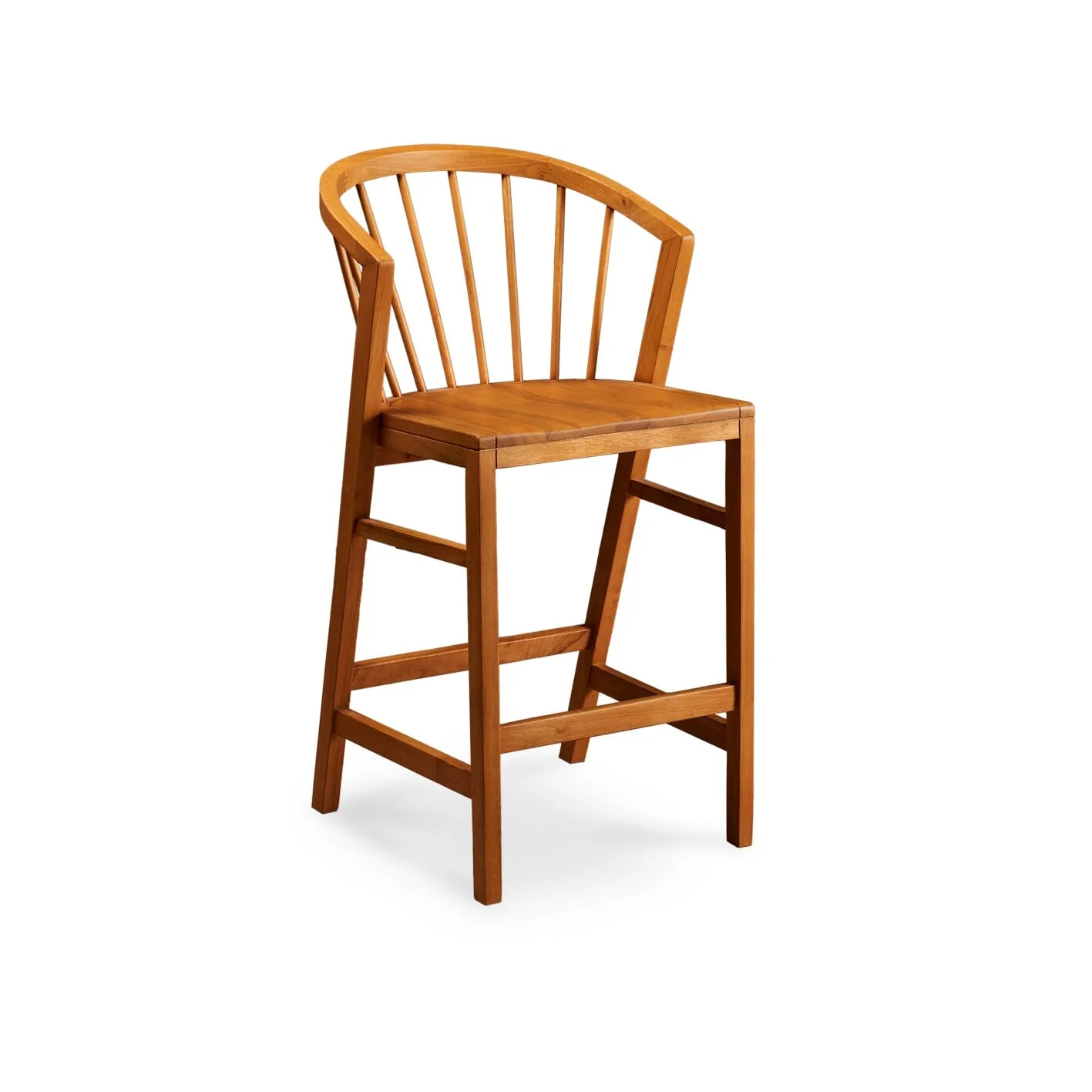 Outlet - Mabel Classic Oak Bar Stools - Set of 2 - Image 8
