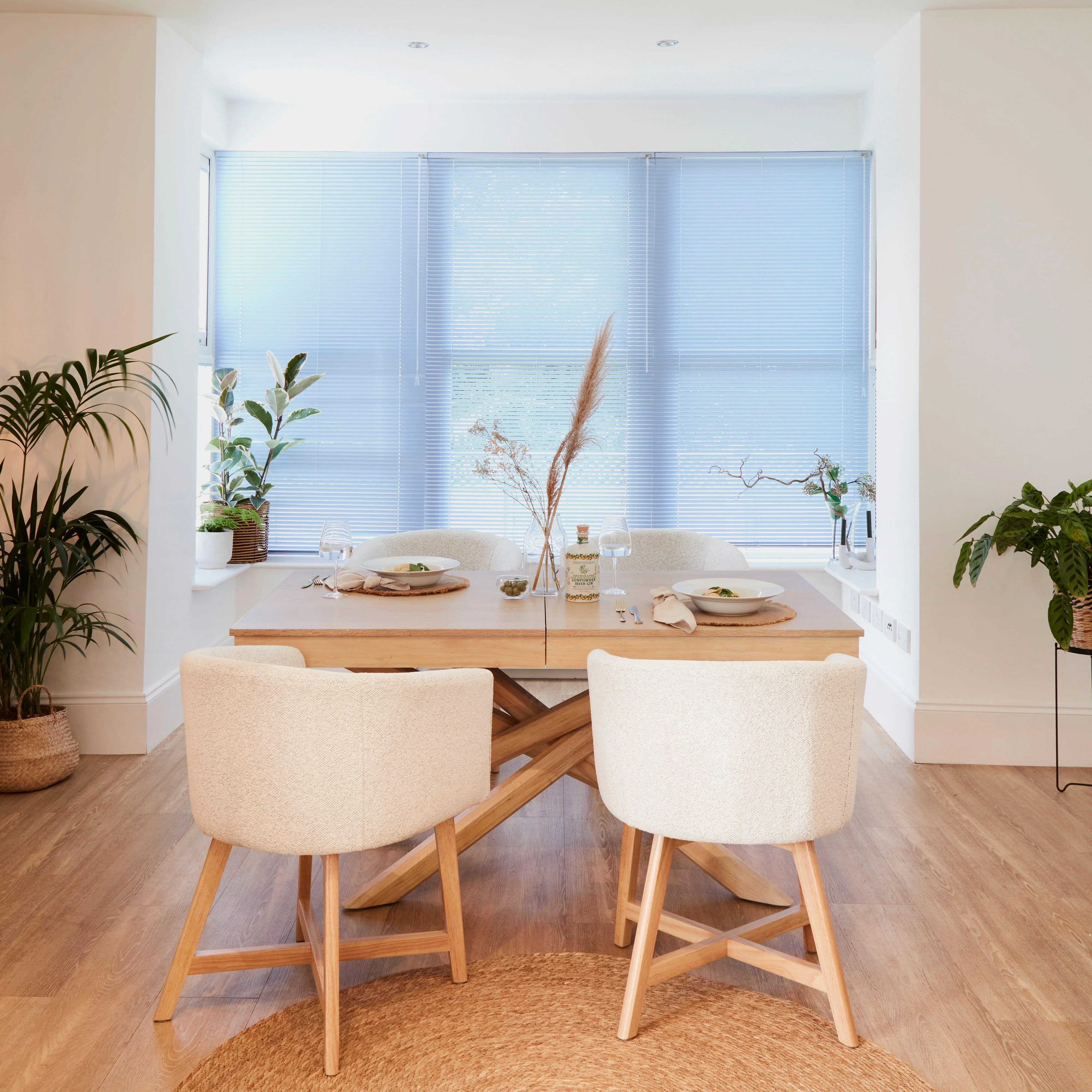 Magnus Dove Grey Dining Chairs - Set of 2 - Pale Oak Legs - Image 5