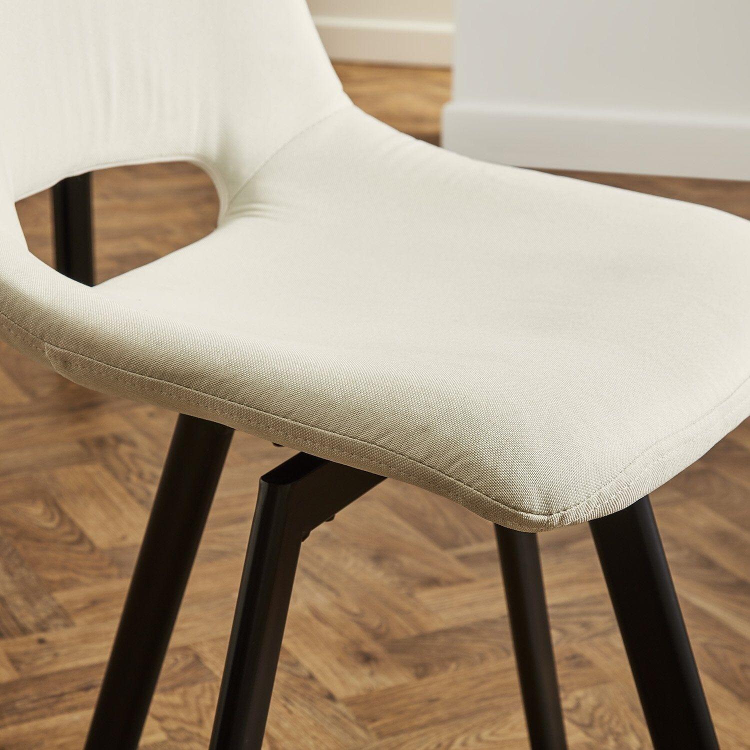 Outlet - Margot Dining Chairs - Set of 2 - Cream & Black - Image 5