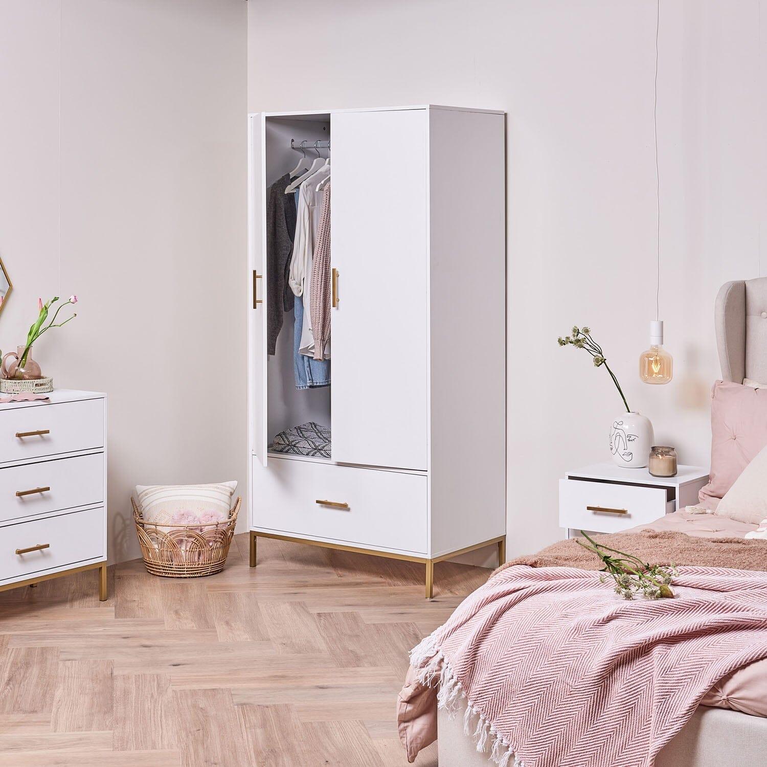 Outlet - Marie Double Wardrobe - White - Image 4