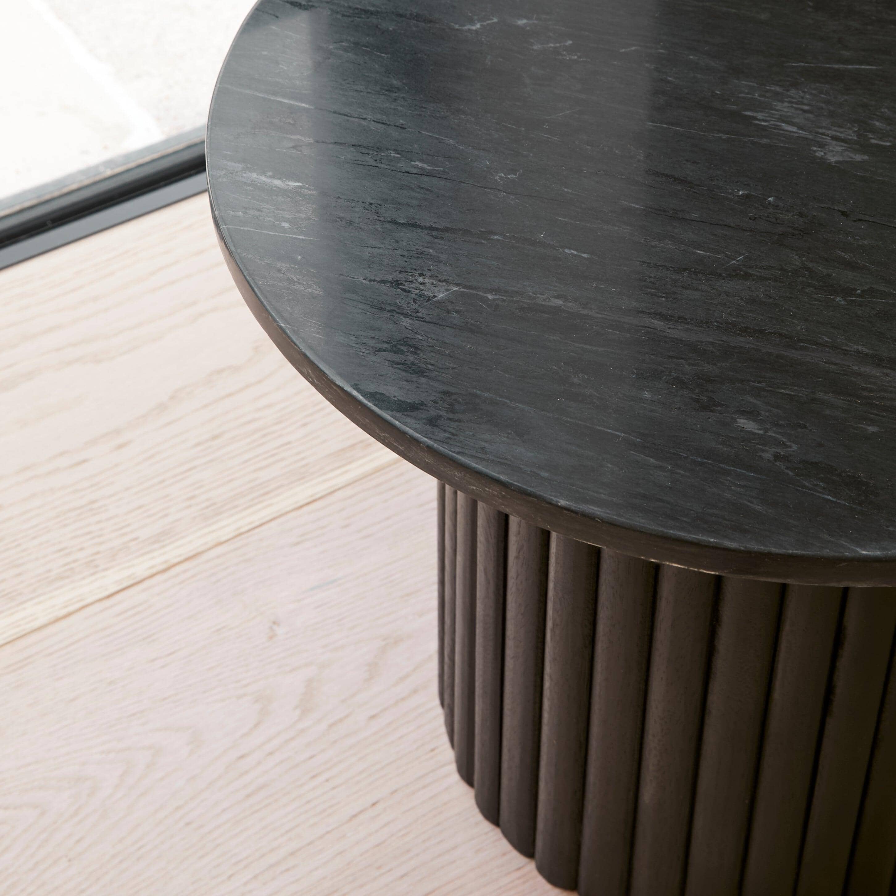 Myla Black Round Side Table - Image 4
