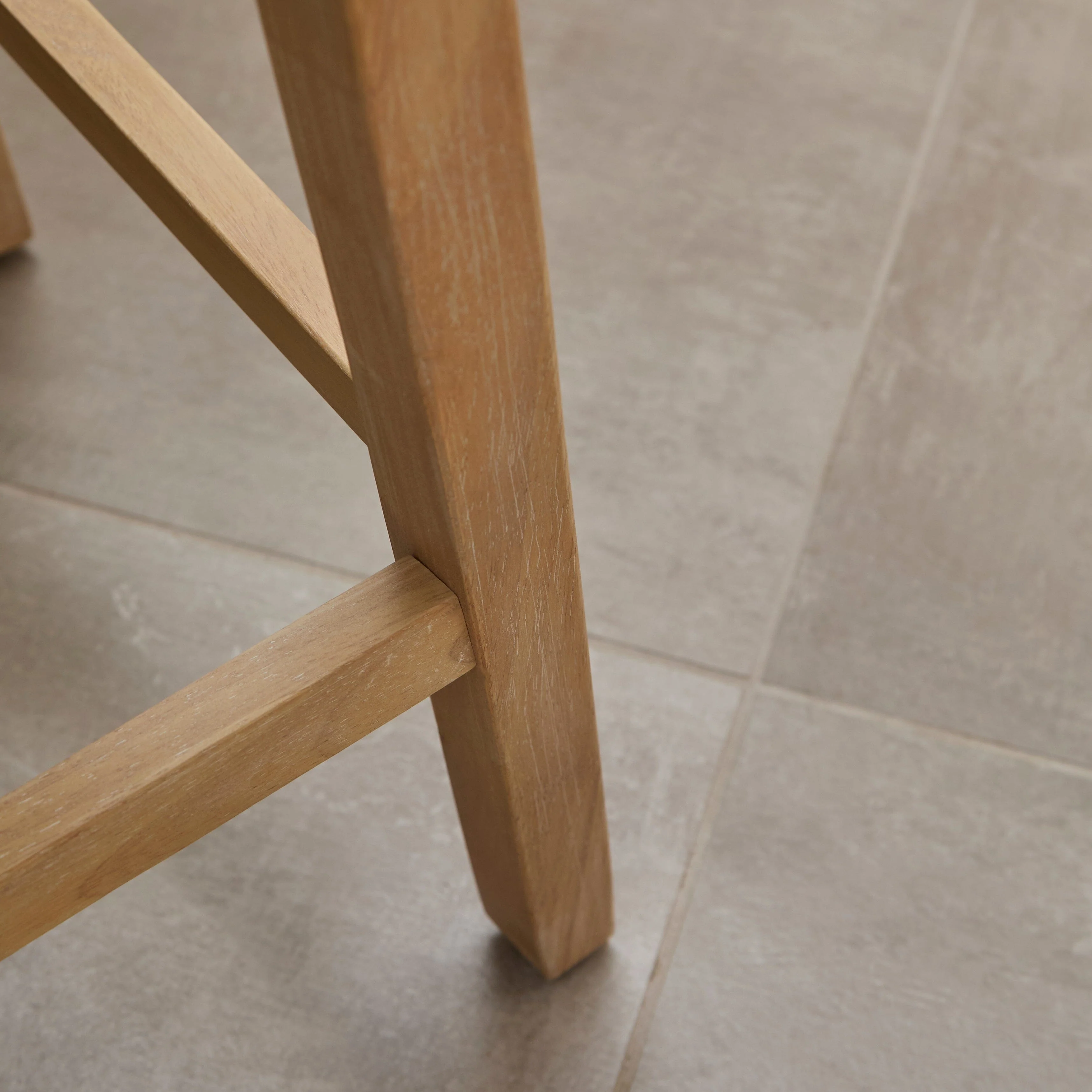Outlet - Nolan Boucle Bar Stool - Whitewash Oak Legs - Image 7