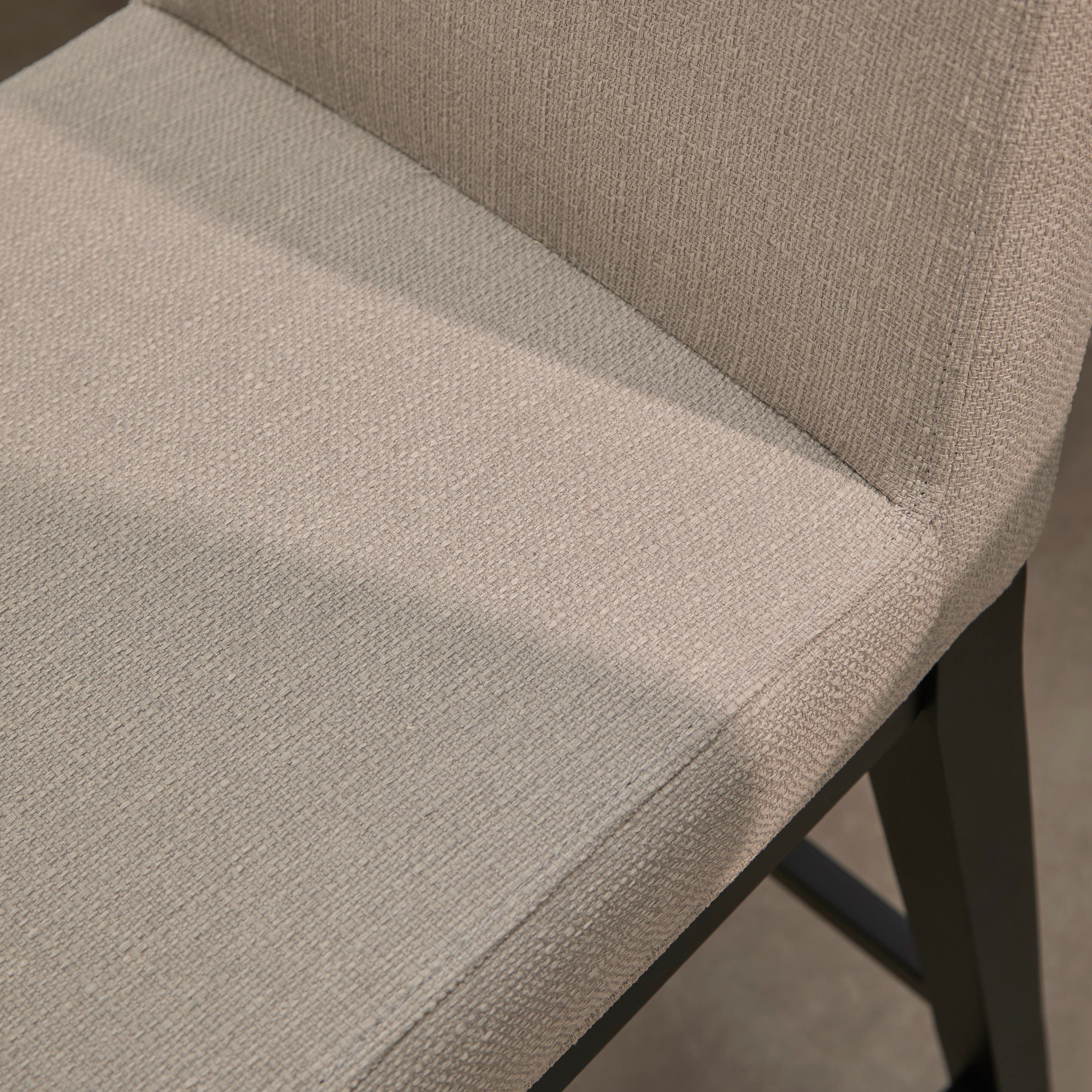 Nolan Fawn Linen Bar Stool - Black Oak Legs - Image 6