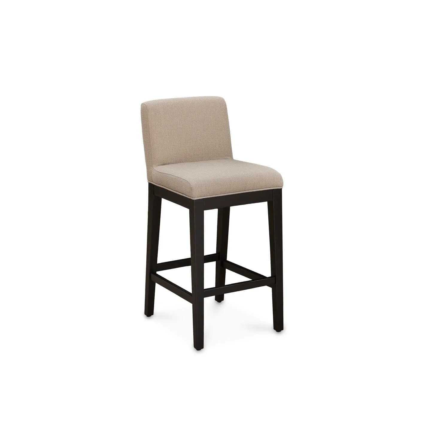 Nolan Fawn Linen Bar Stool - Black Oak Legs - Image 7