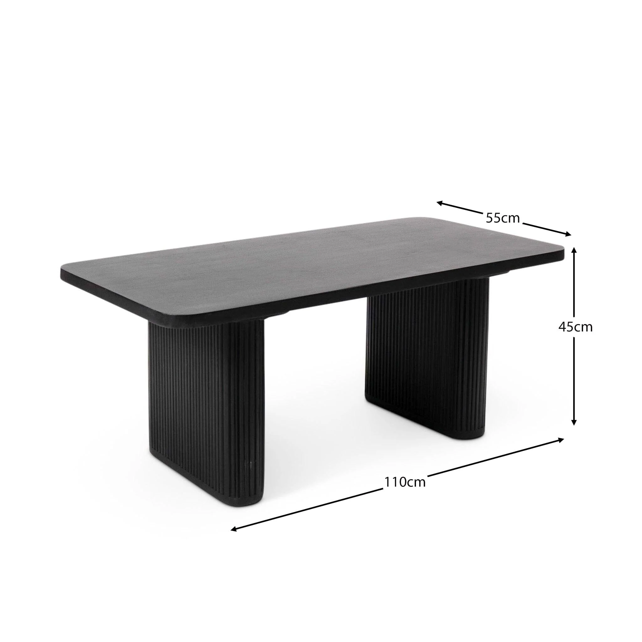 Orla Black Mango Wood Coffee Table - Image 8