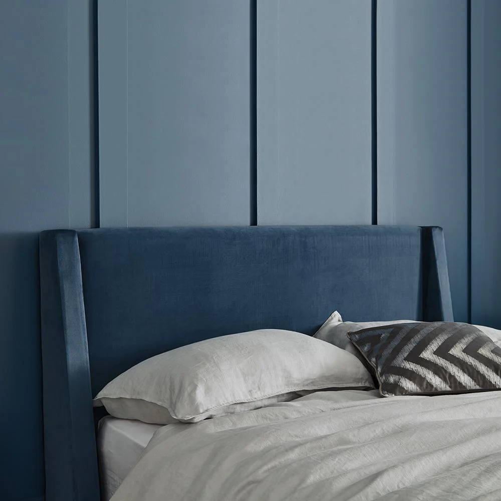Outlet - Otto King Size Ottoman Bed - Royal Blue Velvet - Image 4