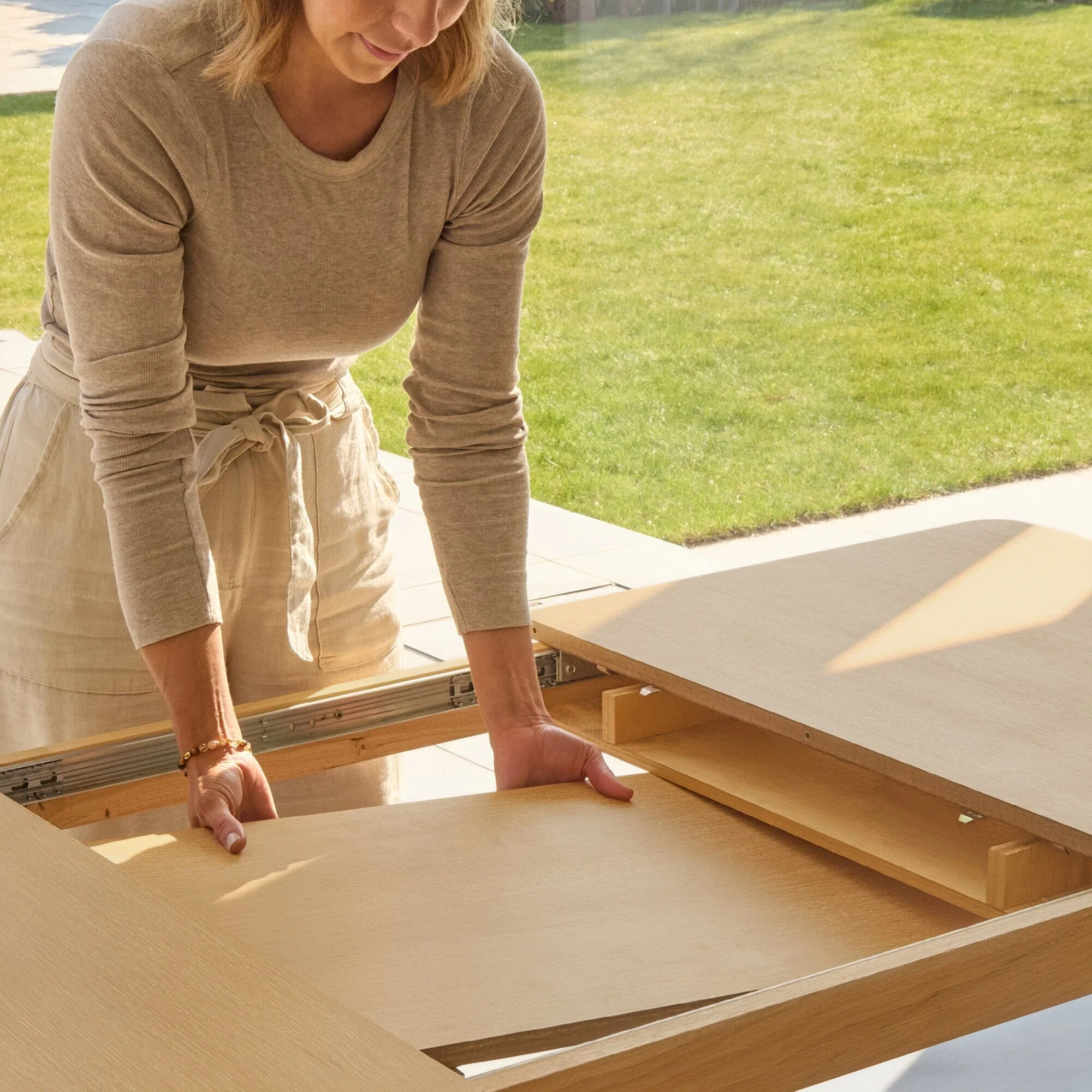 Paul Pale Oak Extending Dining Table - Image 6