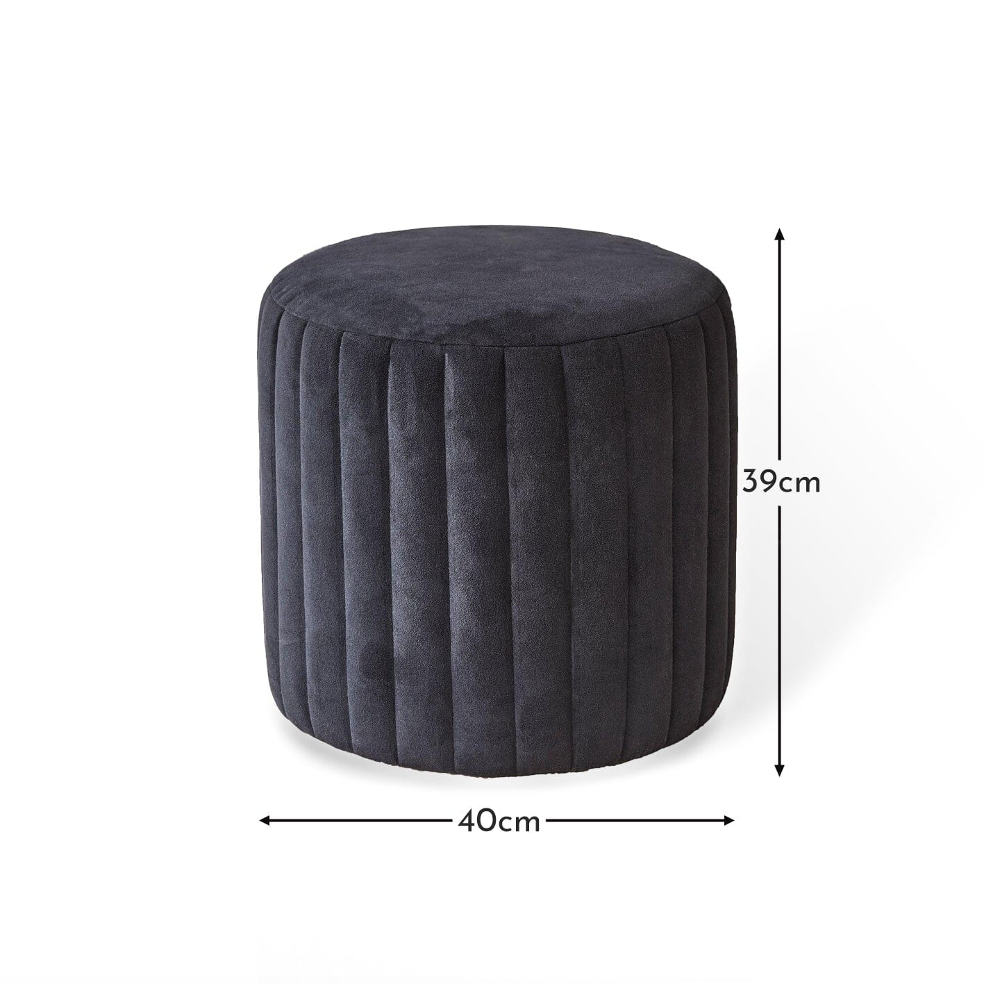 Outlet - Penelope Drum Stool - Black - Image 5
