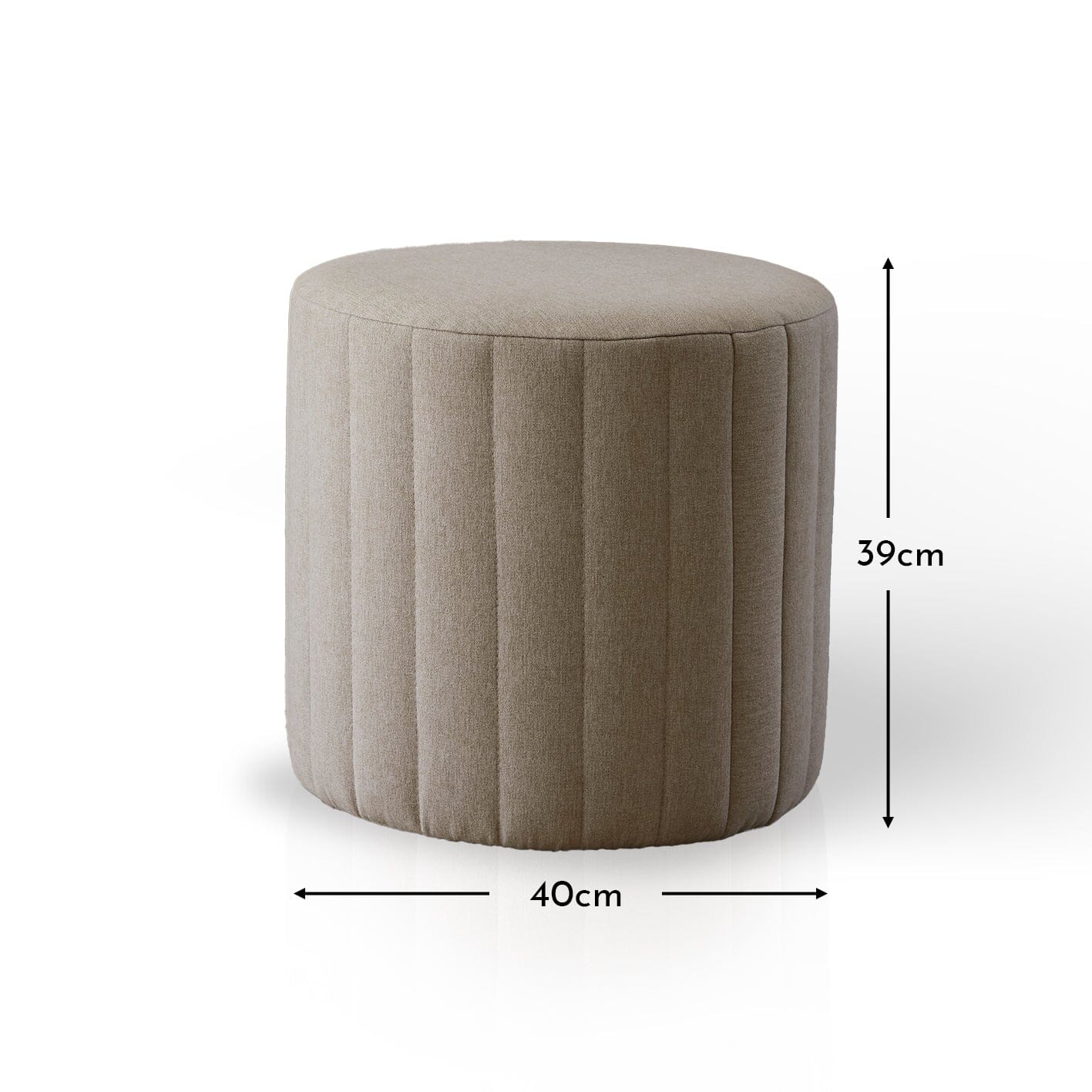 Outlet - Penelope Drum Stool - Sand - Image 9
