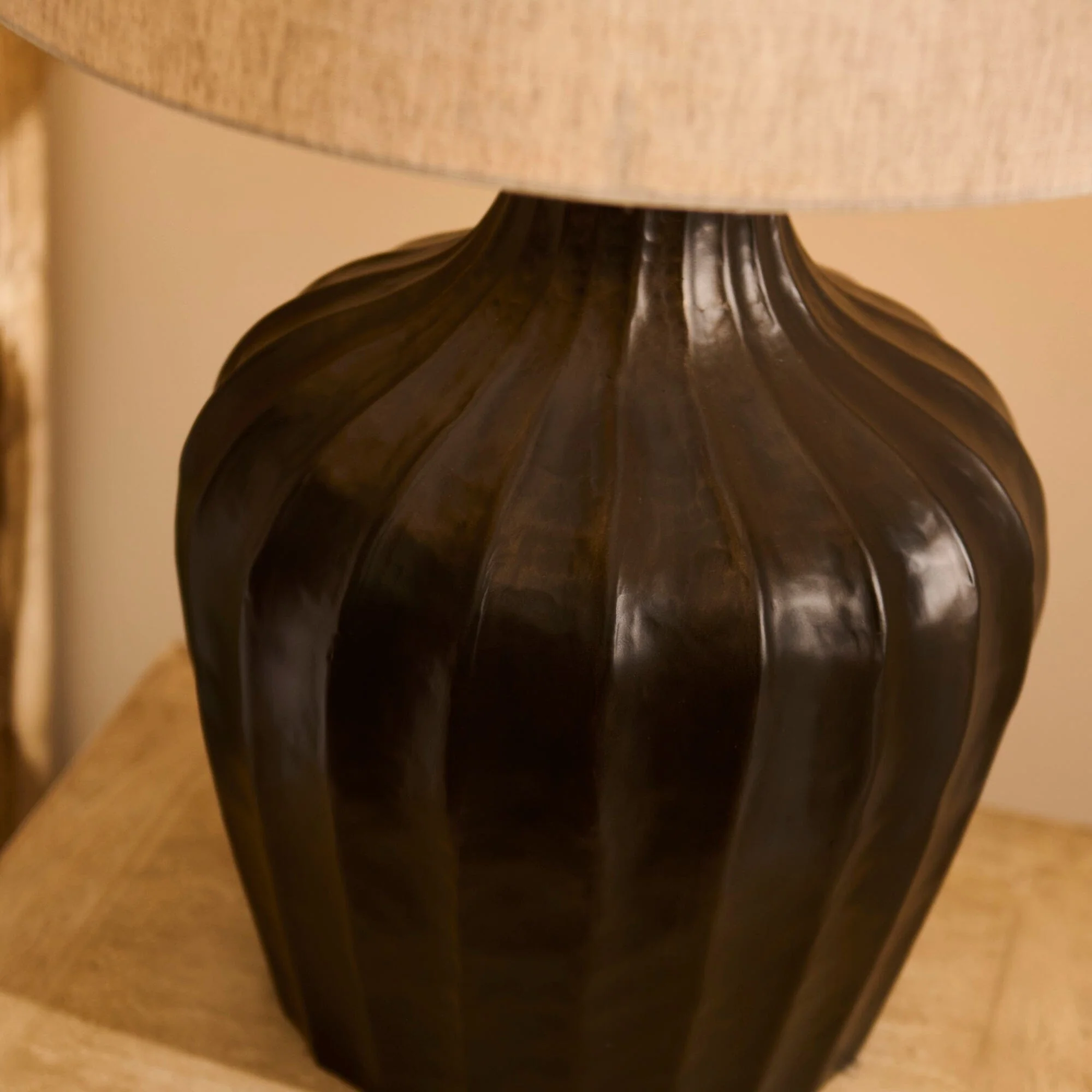 Radford Black Bronze Metal Table Lamp Base - 31cm - Image 4