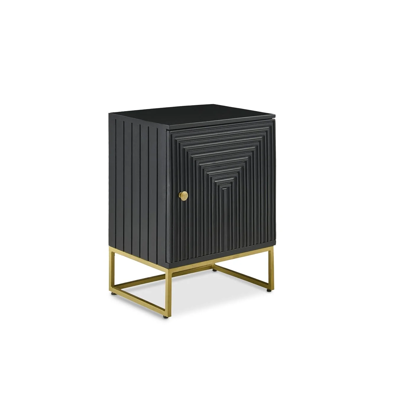 Outlet - Rayna Black 1 Door Right Bedside Table - Image 6