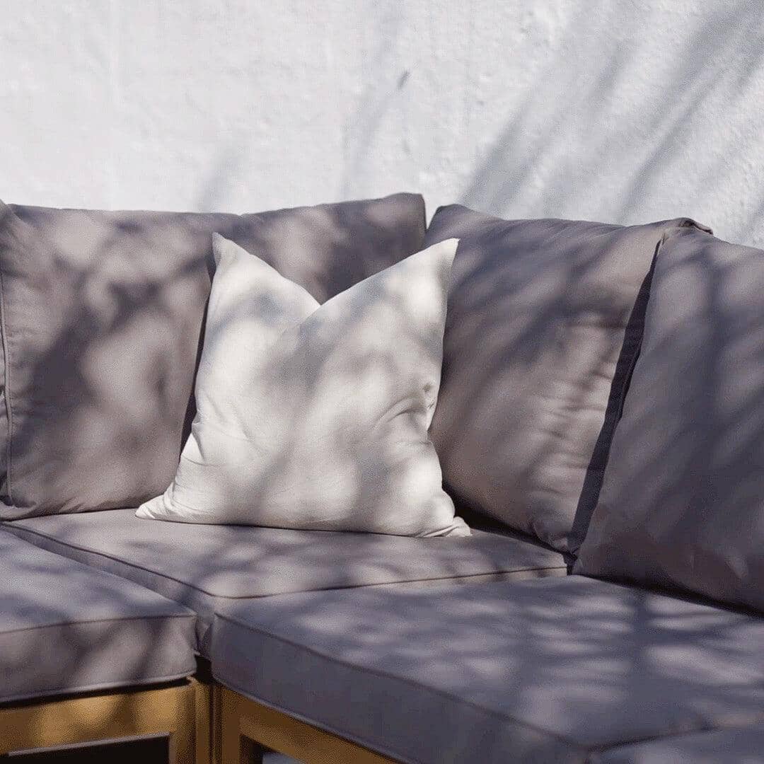 Rowan 5 Seater Wooden Garden Chaise Corner Sofa Set with Coffee Table - Grey - Image 5