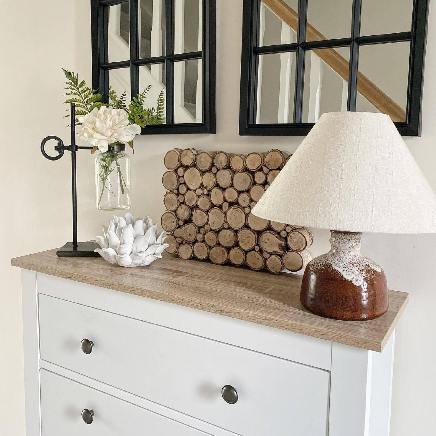 Outlet – Sandhurst shoe cabinet - 3 door - white & oak effect - Image 3
