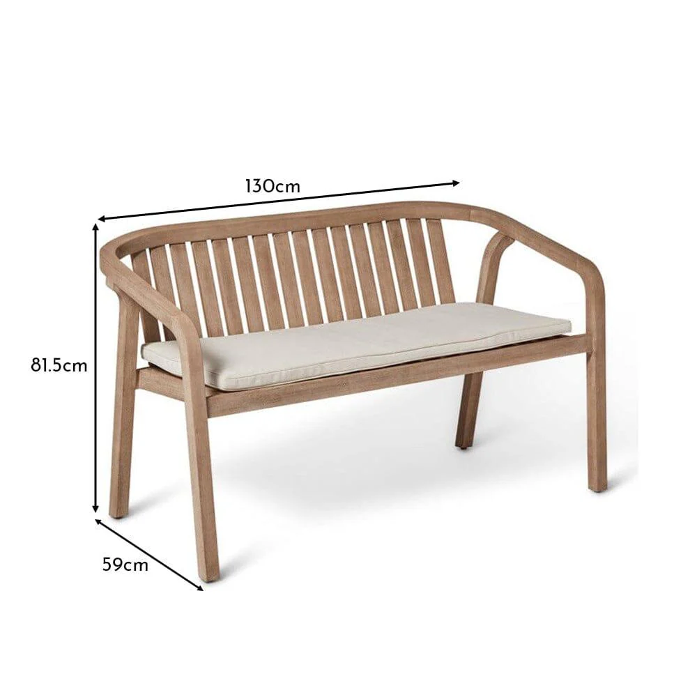 Outlet - Shiro Wooden Garden Bench - Image 9