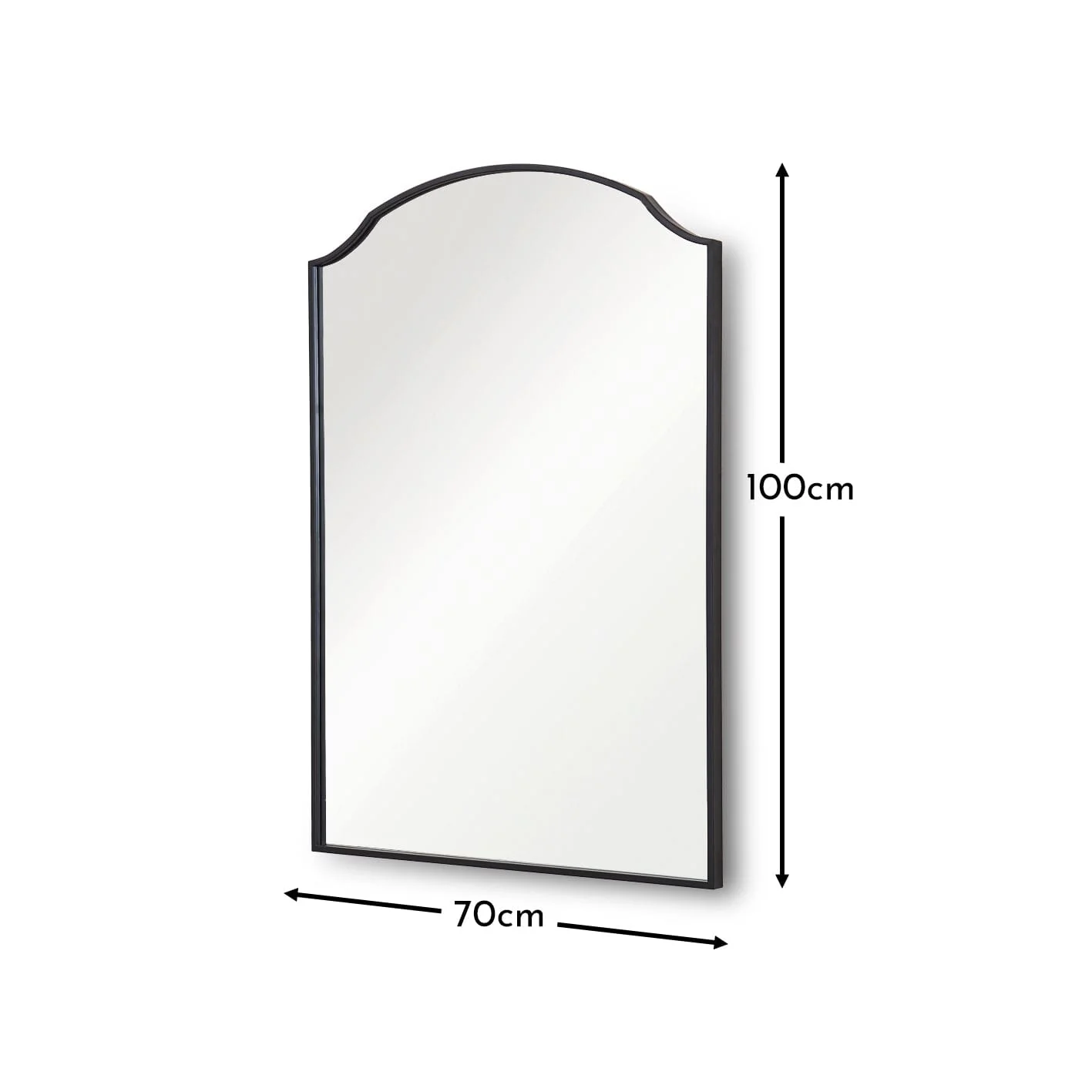 Outlet - Soho 100x70cm Metal Mirror - Black - Image 6