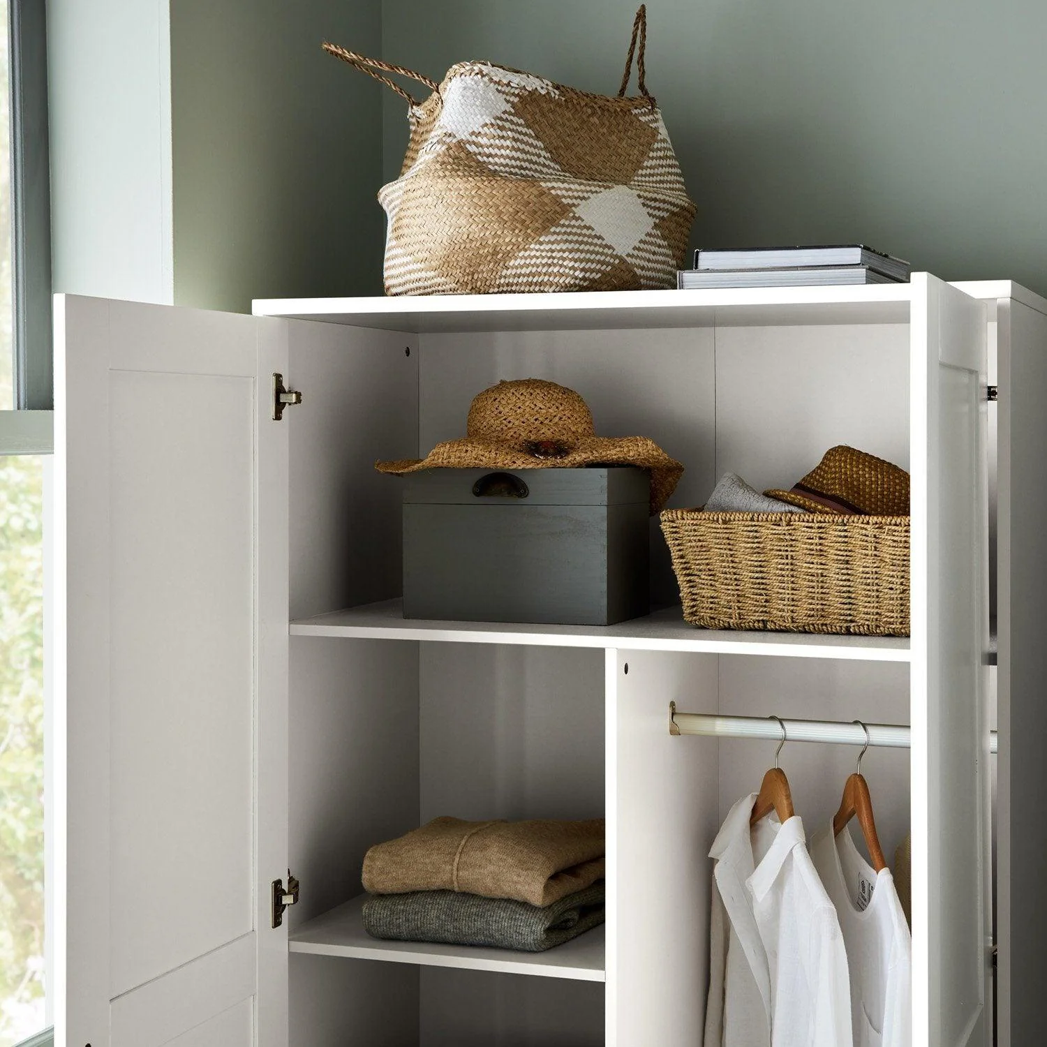 Outlet - Stevie Double Wardrobe - White - Image 3