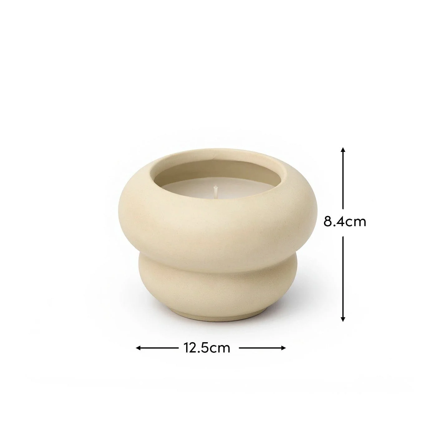Surbiton Single Wick 13cm Ceramic Candle - Oud Wood & Rose Scent In Clay - Image 8