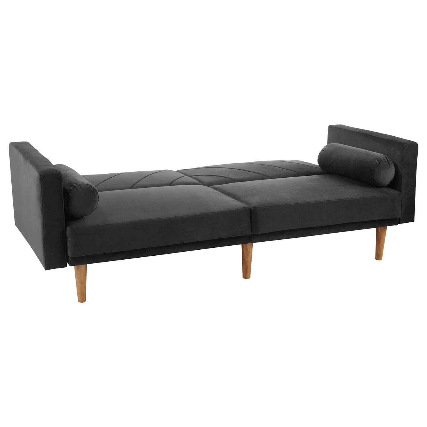 Outlet - Tessa sofa bed - click clack - dark grey velvet - Image 5