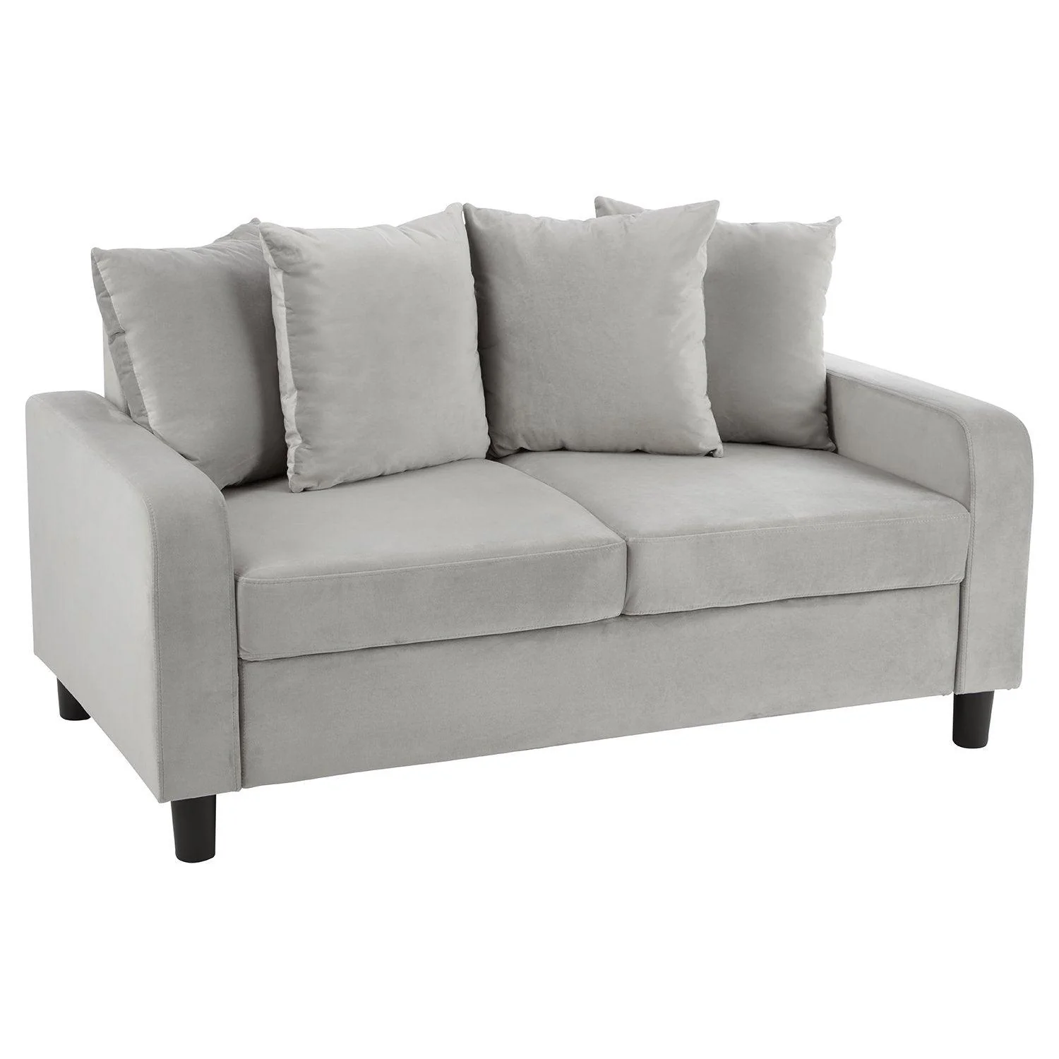 Outlet – Tracy 2 seater sofa - grey velvet - Image 6