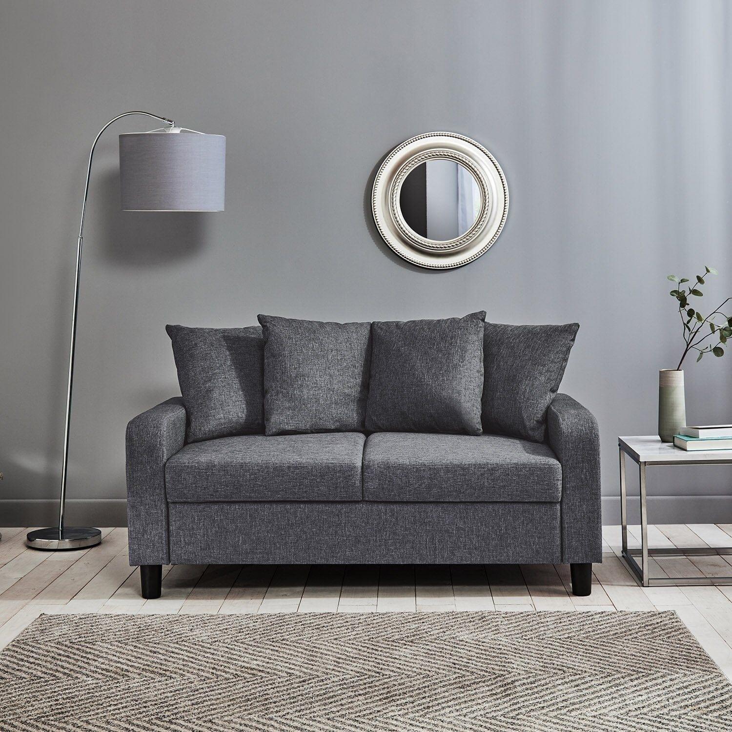 Outlet – Tracy 2 seater sofa - grey linen - Image 3