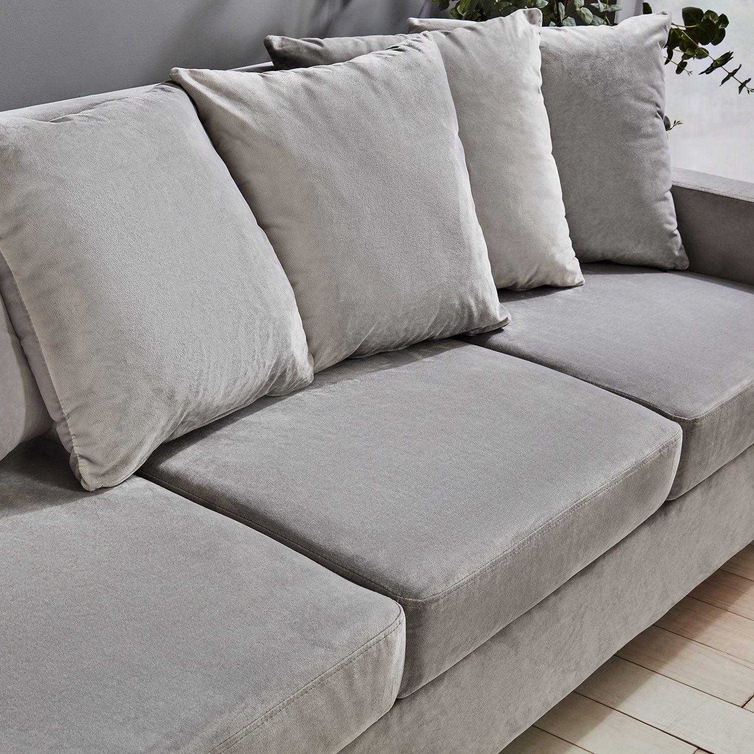 Outlet – Tracy 3 seater sofa - grey velvet - Image 5