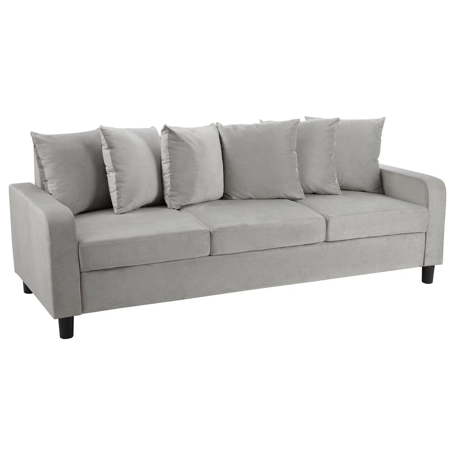Outlet – Tracy 3 seater sofa - grey velvet - Image 6