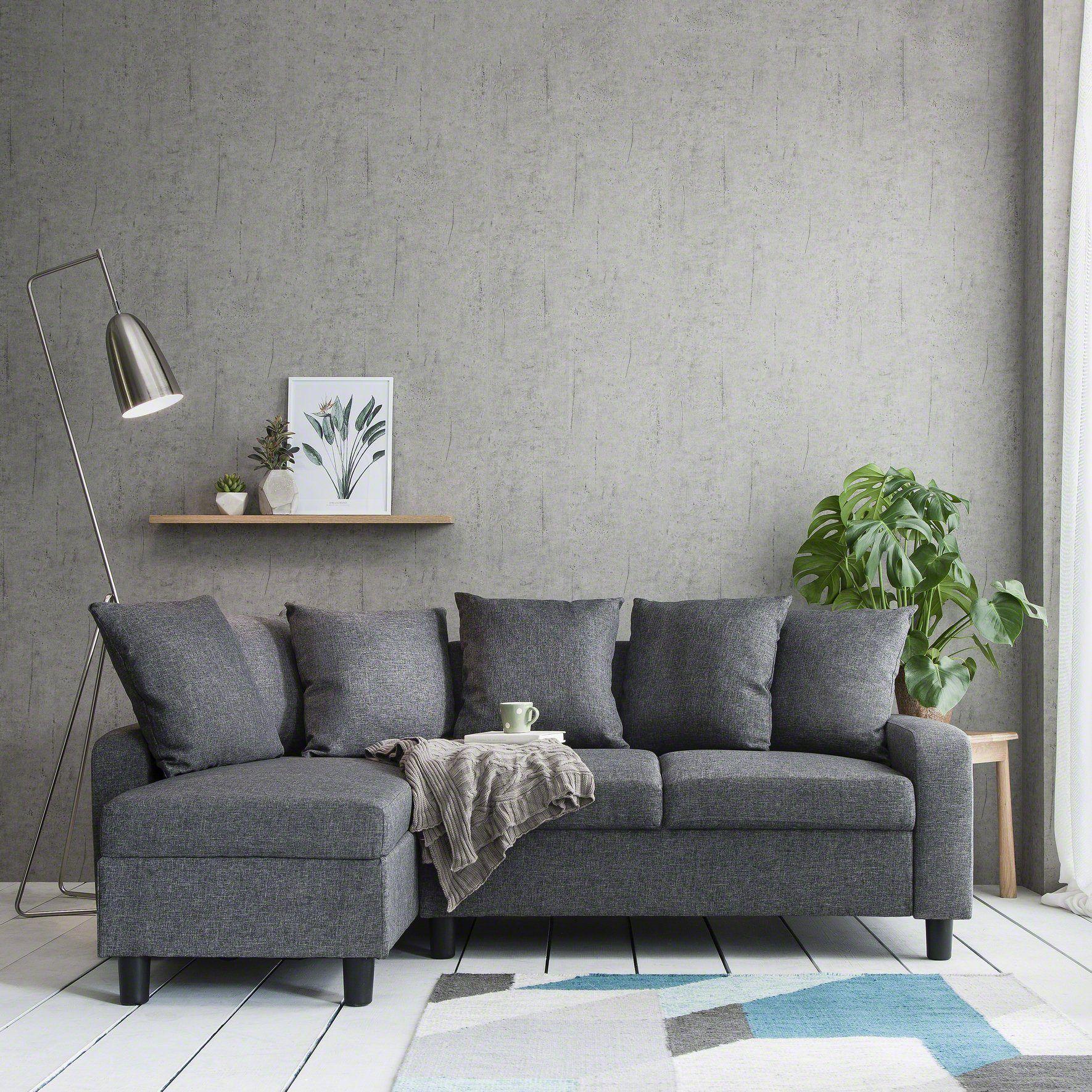 Outlet - Tracy corner sofa - grey linen