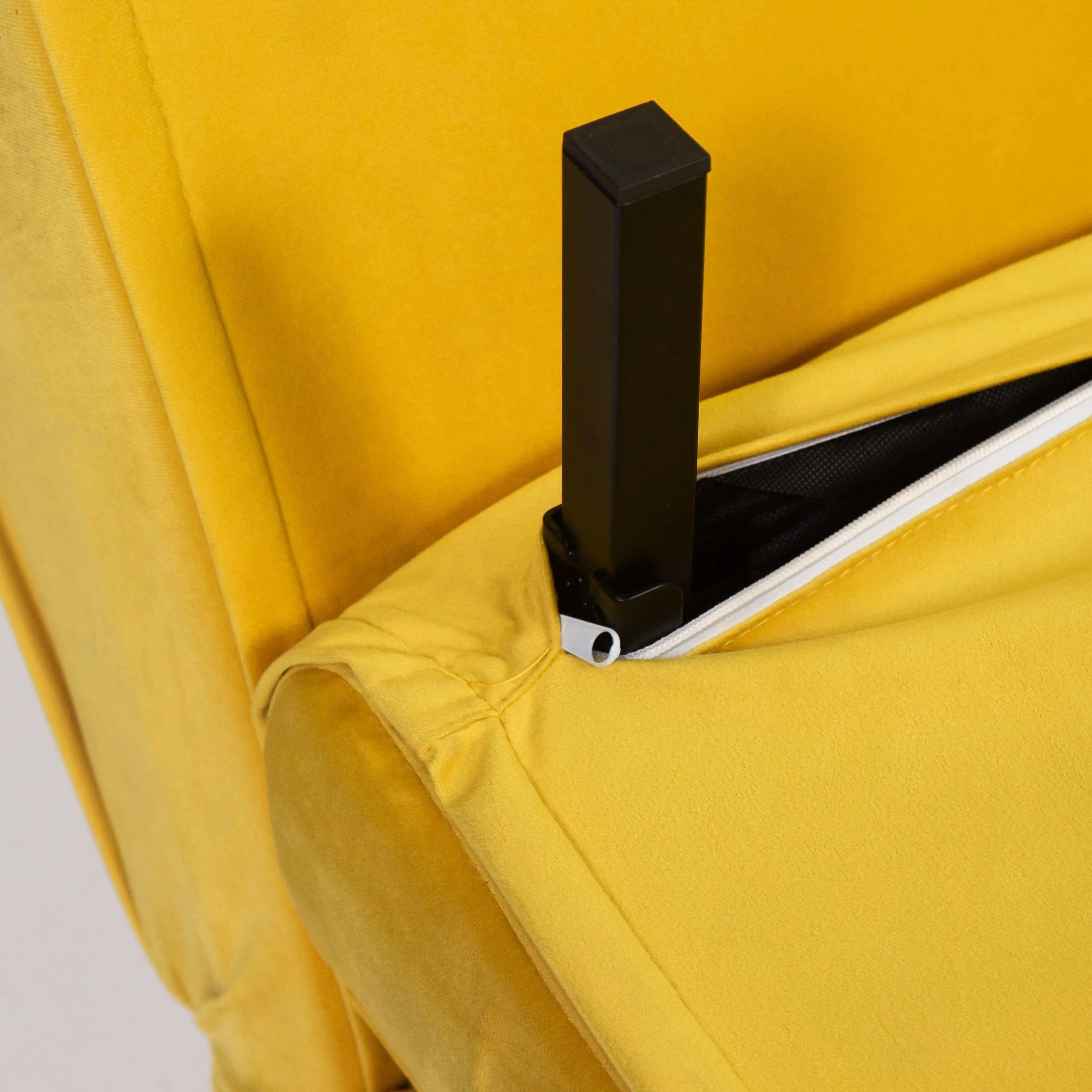Outlet - Una small double sofa bed - yellow - velvet - Image 10