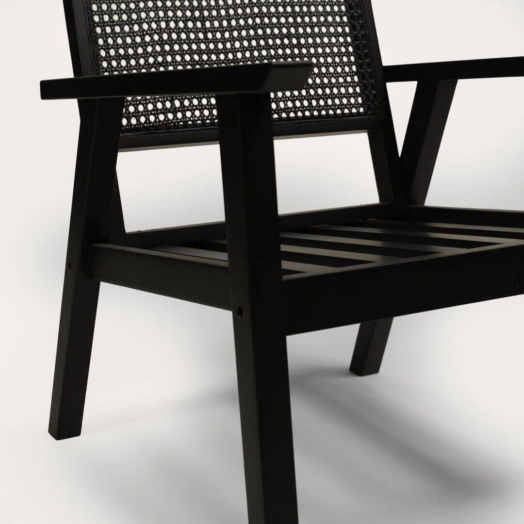 Outlet - Willow Armchair Stained Black - Image 4