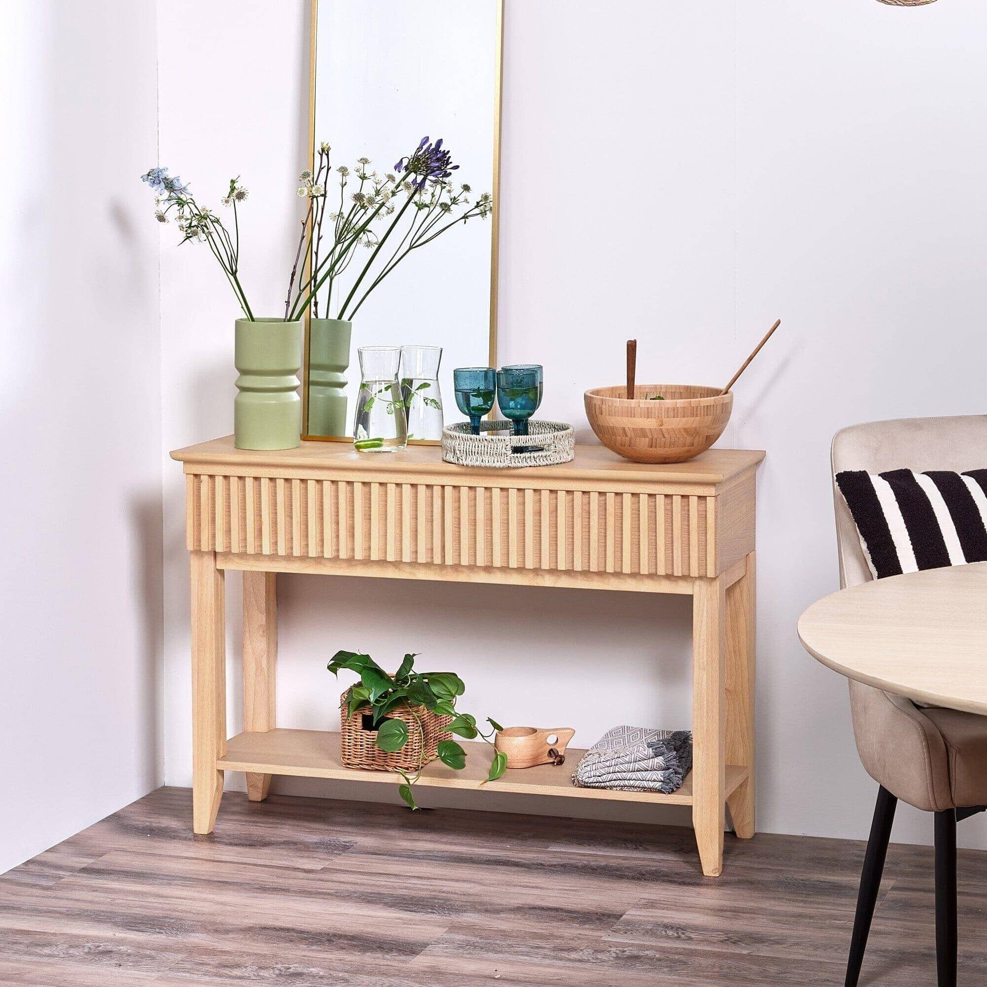 Outlet - Willow Console Table Pale Oak - Image 3