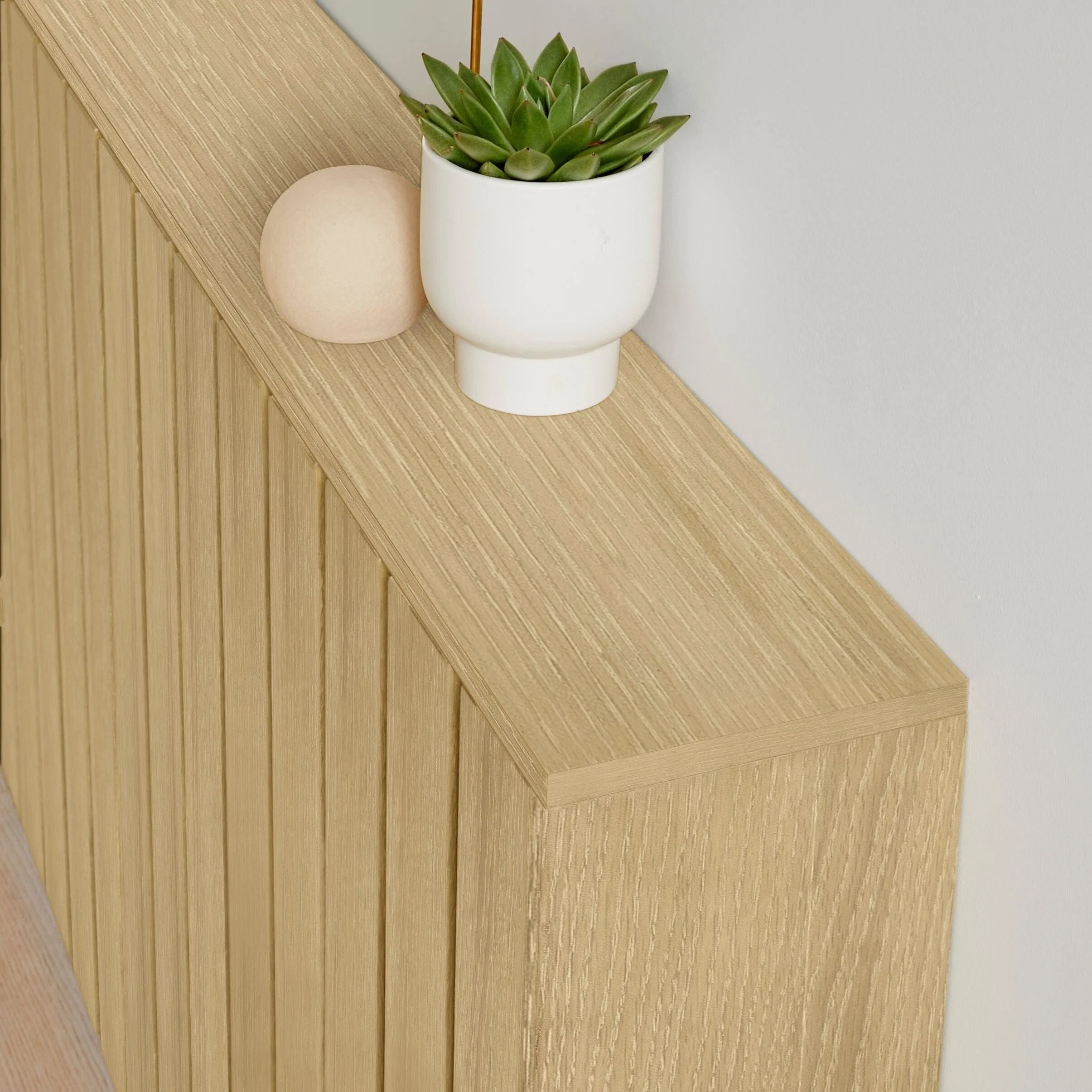 Willow Small Radiator Cover - Whitewash Oak - Image 3