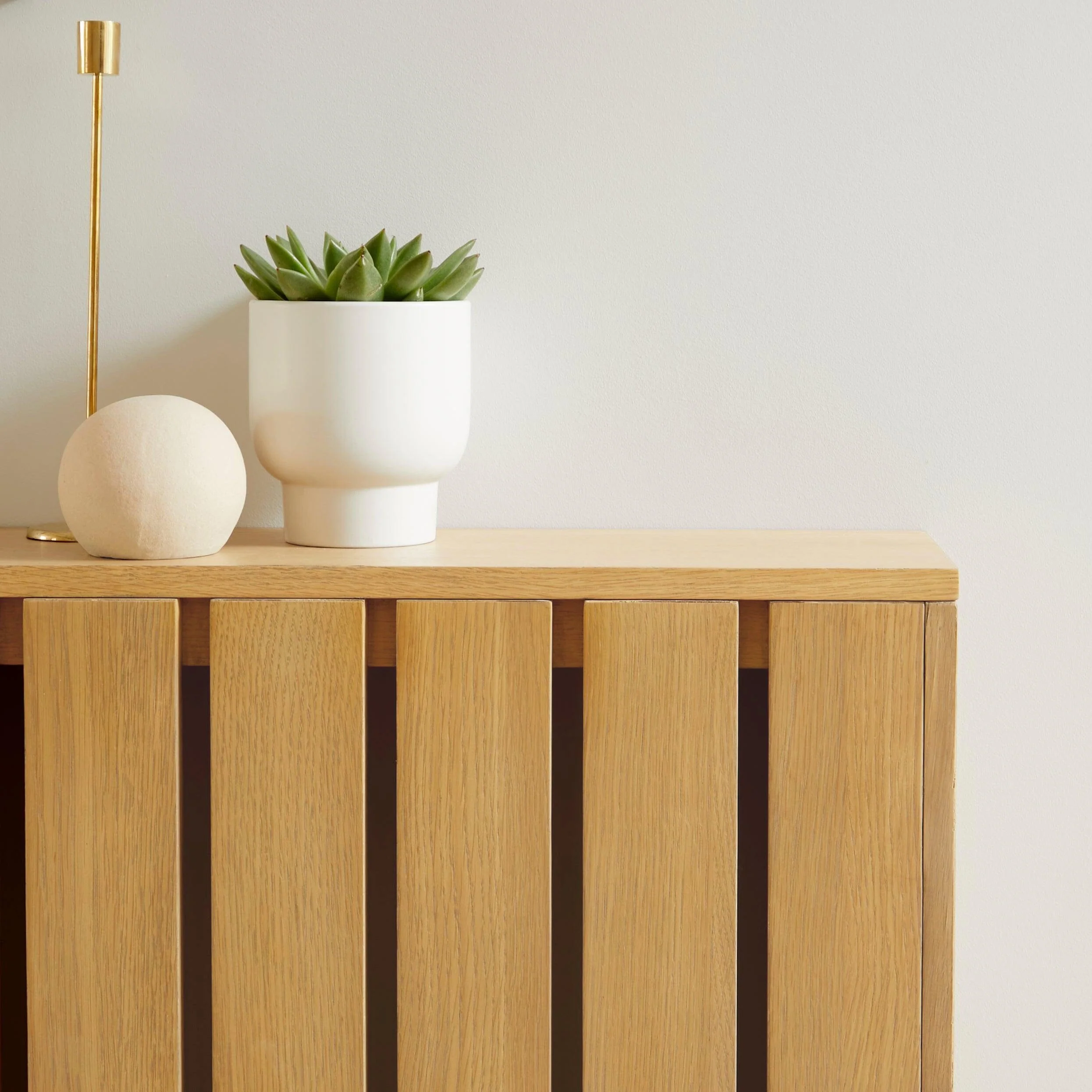 Willow Small Radiator Cover - Pale Oak - Image 2