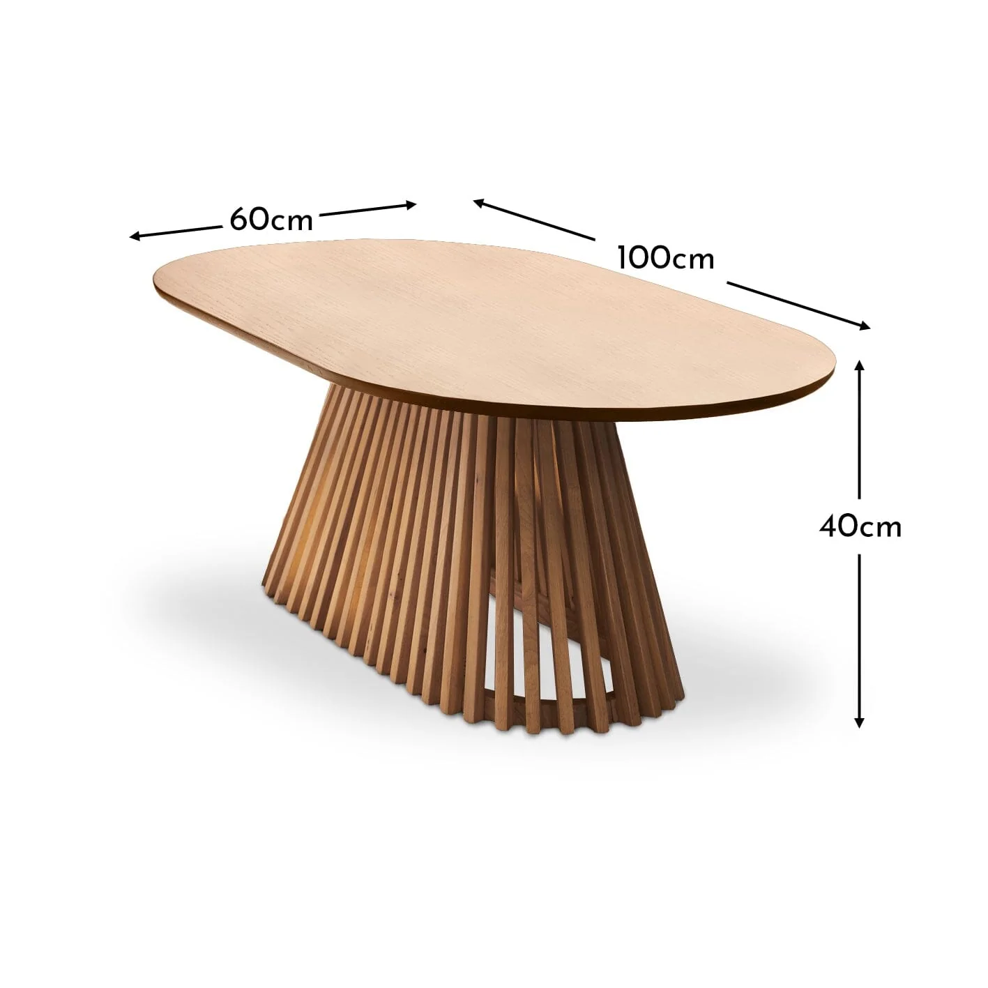 Willow Pale Oak Oval Coffee Table - Image 7