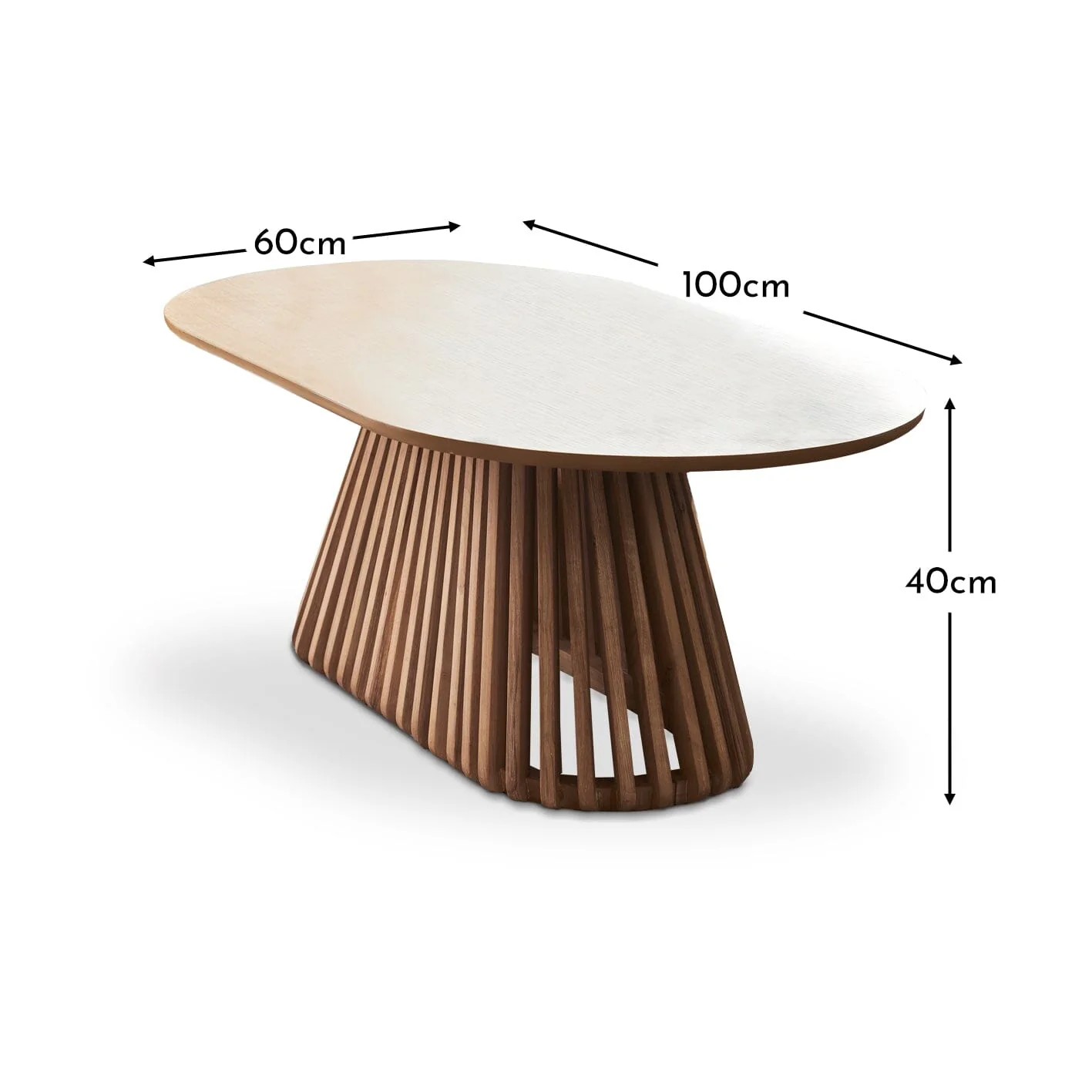 Outlet - Willow Whitewash Oval Coffee Table - Image 9