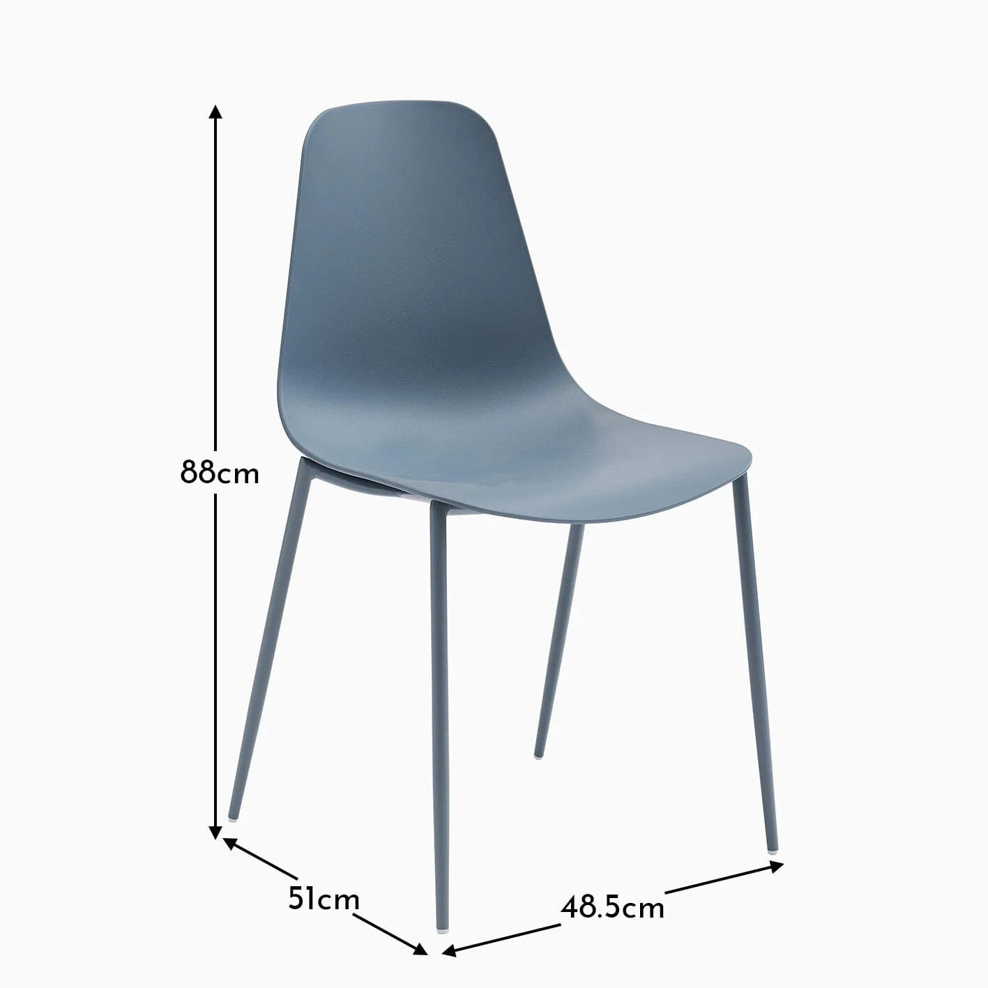 Wren Denim Blue Dining Chairs - Set of 2 - Image 9